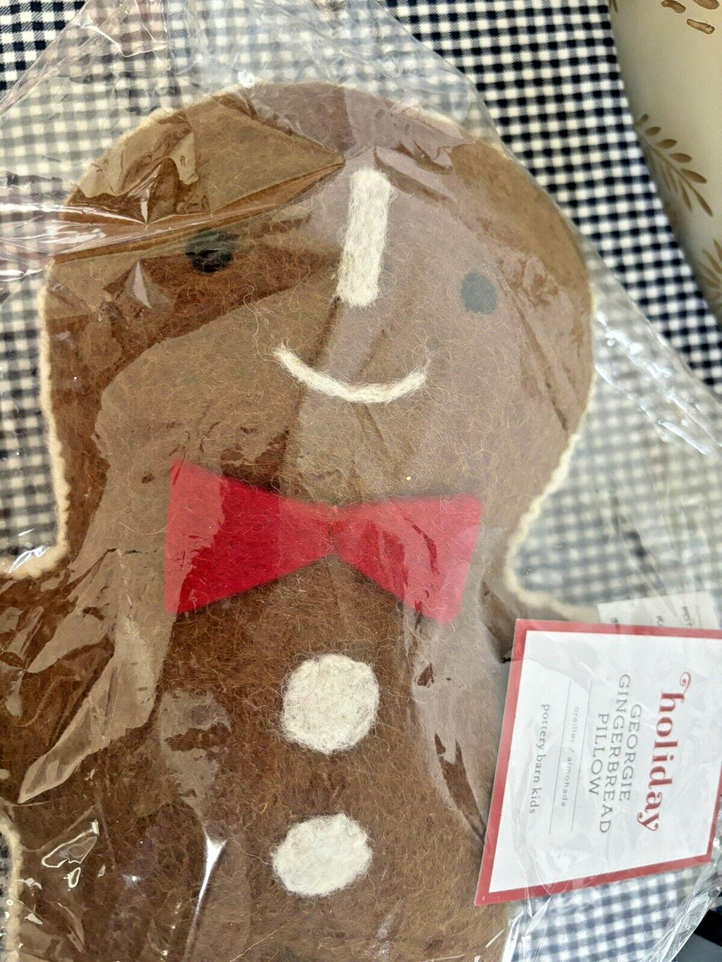 Pottery Barn Gingerbread Christmas Disney Holiday pillow gift Birthday kid r
