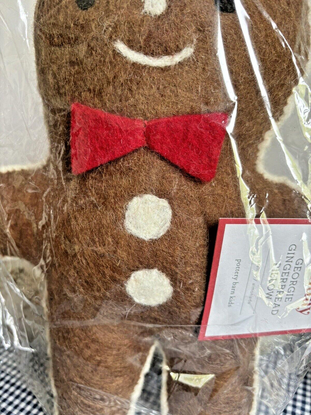 Pottery Barn Gingerbread Christmas Disney Holiday pillow gift Birthday kid r