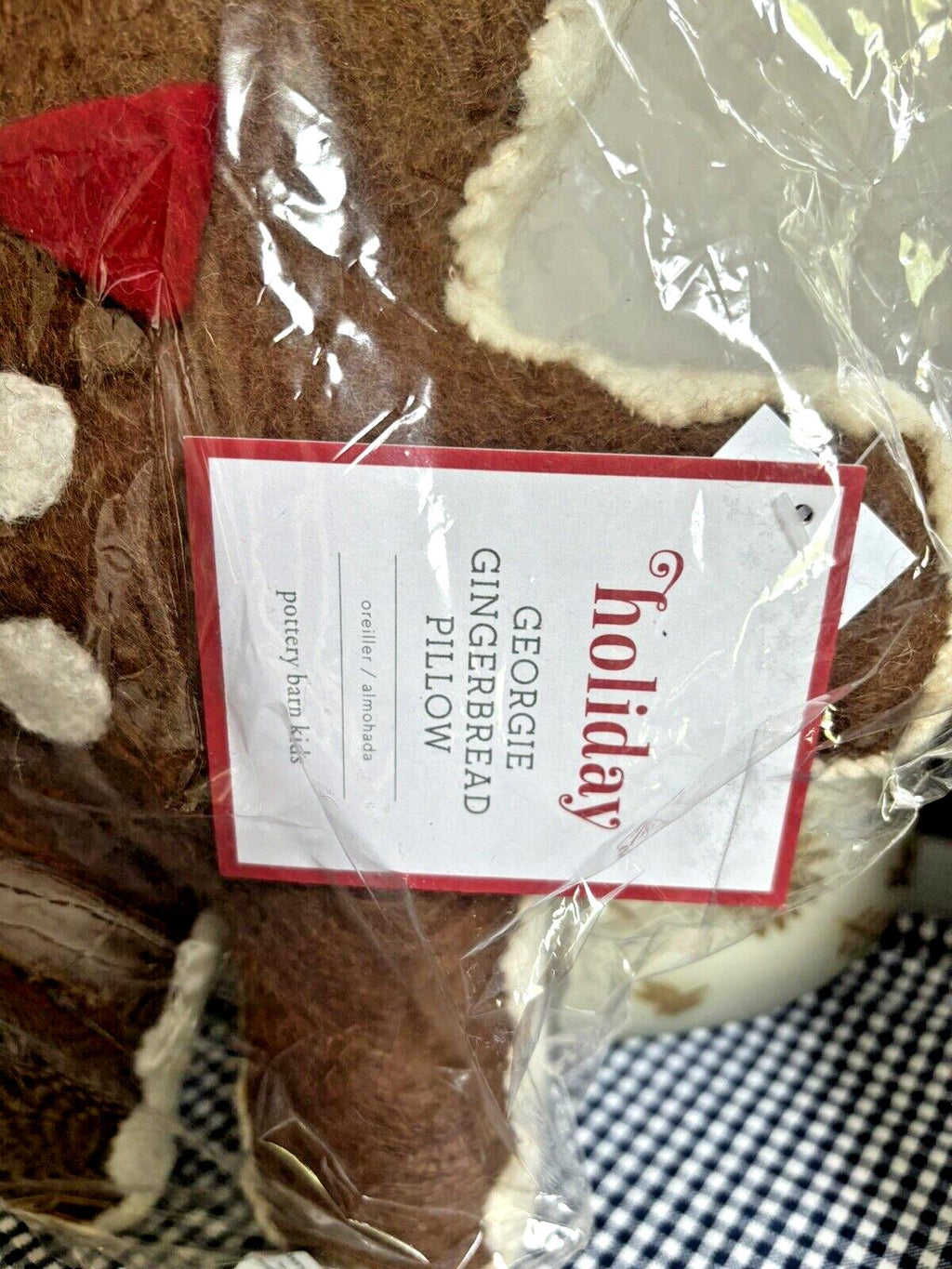 Pottery Barn Gingerbread Christmas Disney Holiday pillow gift Birthday kid r