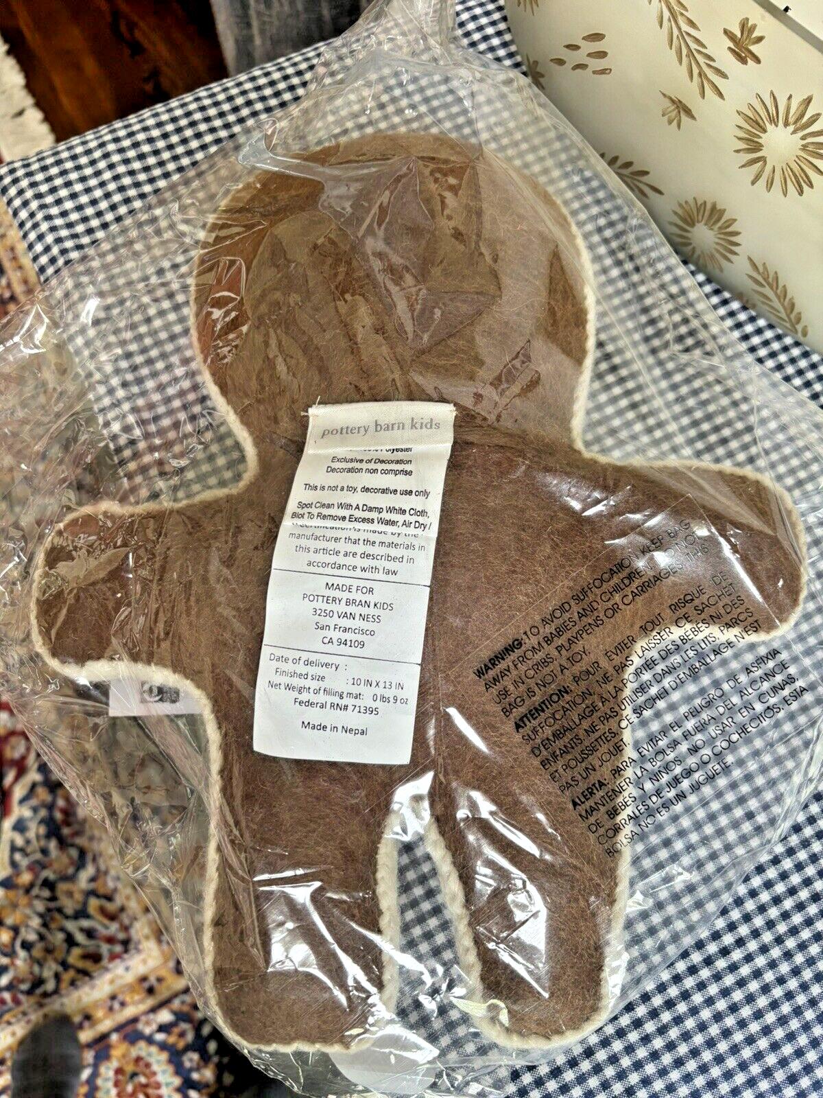 Pottery Barn Gingerbread Christmas Disney Holiday pillow gift Birthday kid r
