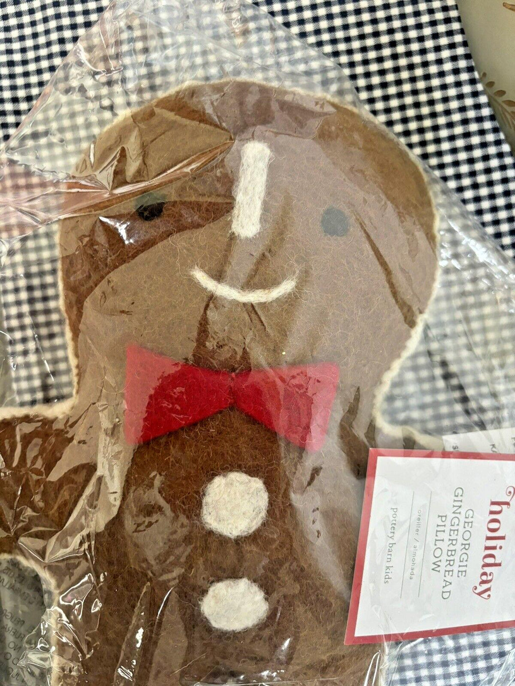 Pottery Barn Gingerbread Christmas Disney Holiday pillow gift Birthday kid r