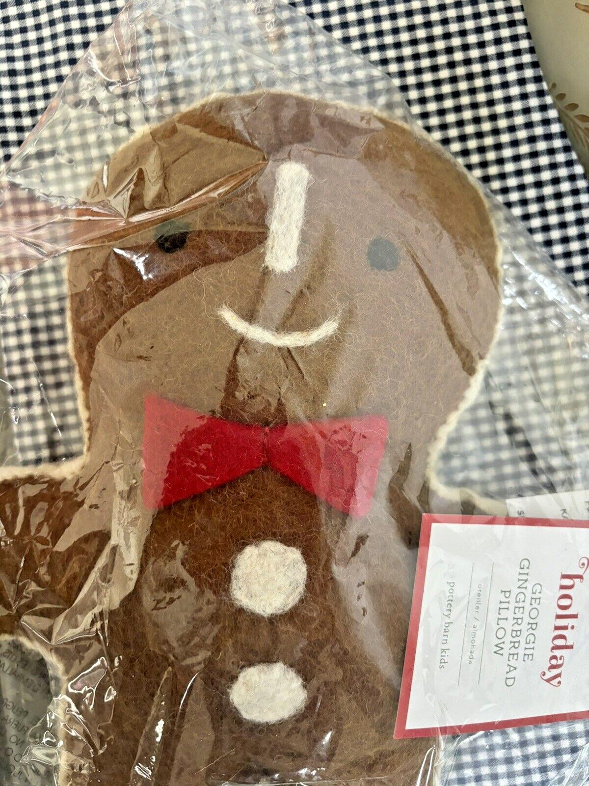 Pottery Barn Gingerbread Christmas Disney Holiday pillow gift Birthday kid r