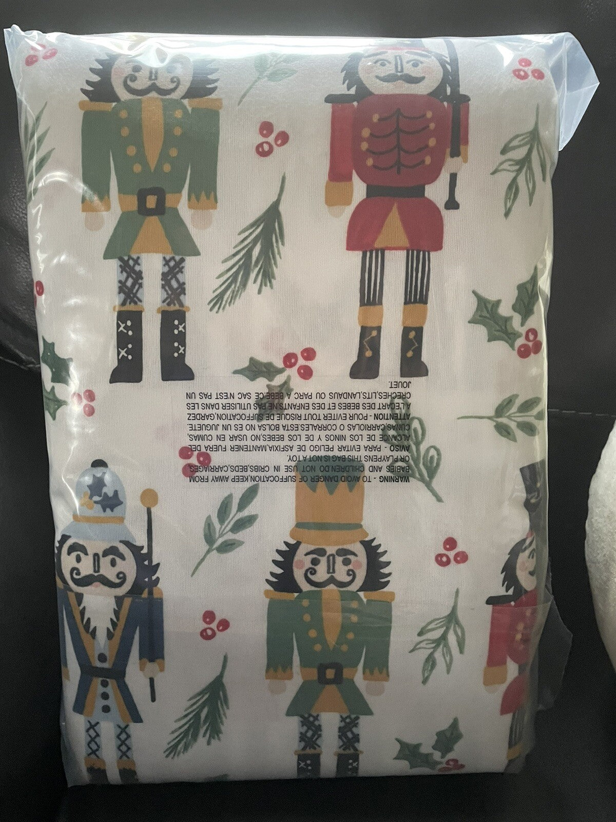 Garnet Hill holiday nutcracker 12 Christmas KING Duvet Garland gift party mom m