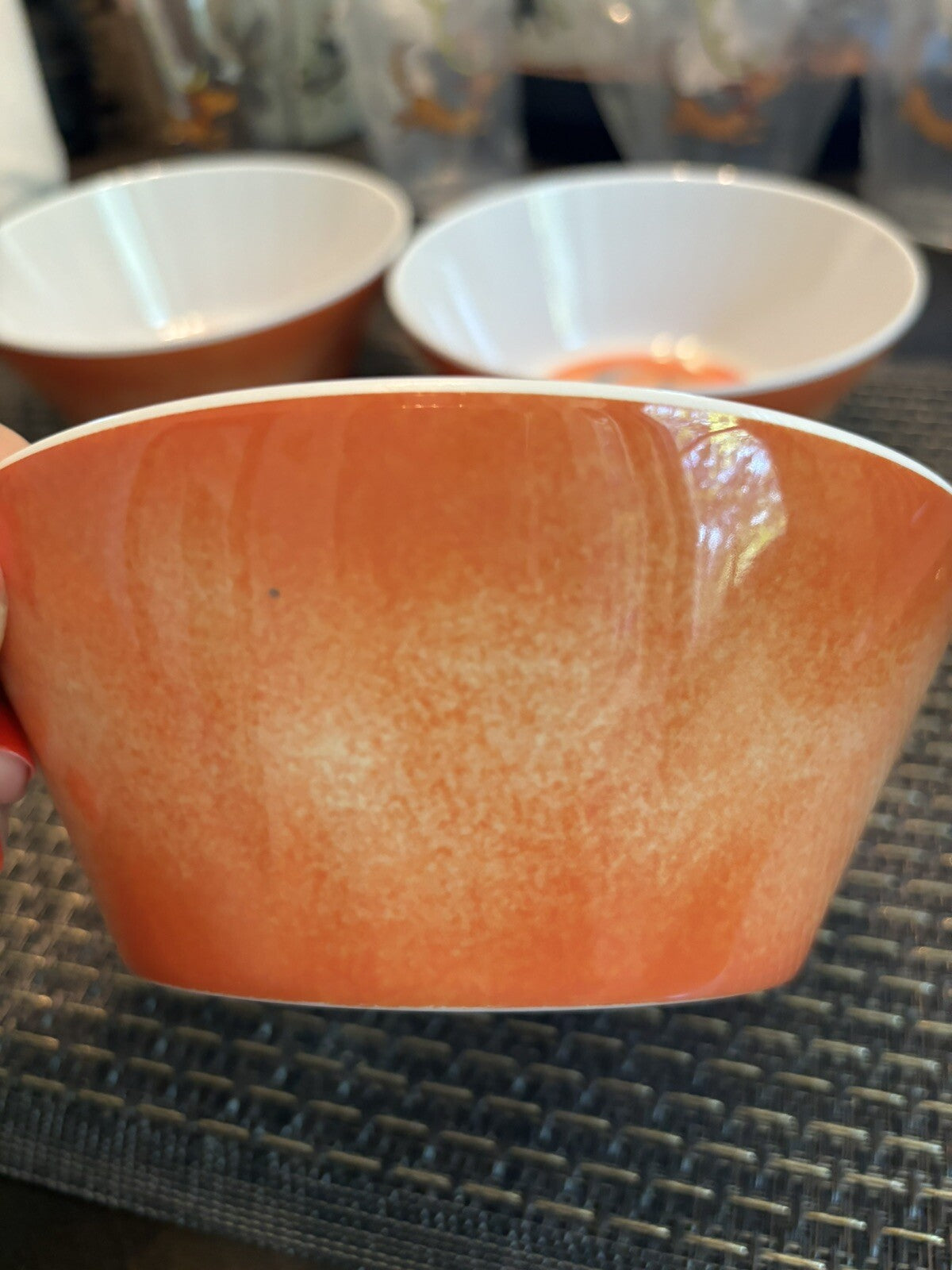 Disney Pottery Barn Mickey Mouse holiday Bowl Halloween party school SET 4 a