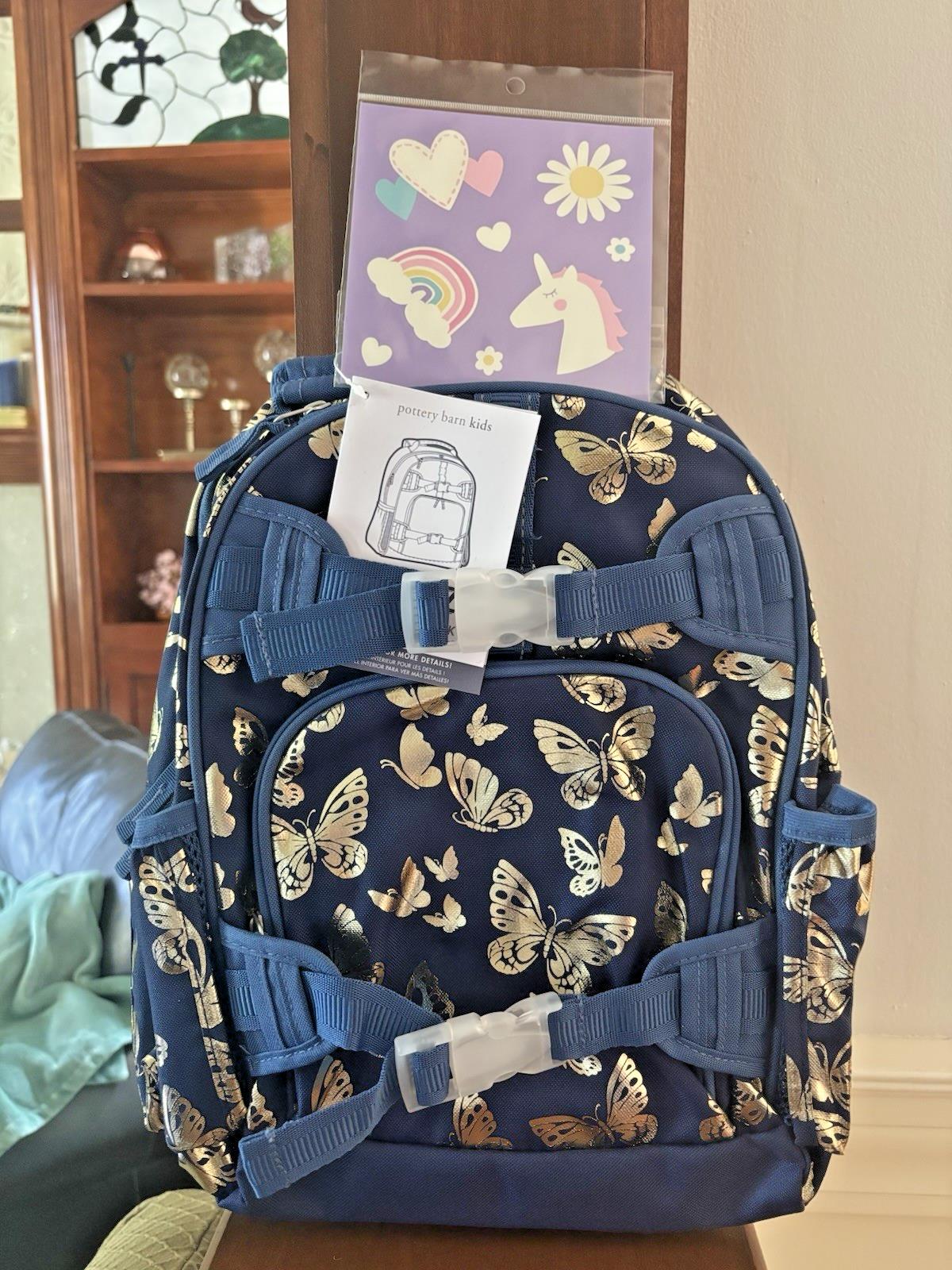 School Pottery barn Kids Disney travel BACKPACK glitter bag Princess girl ??  n