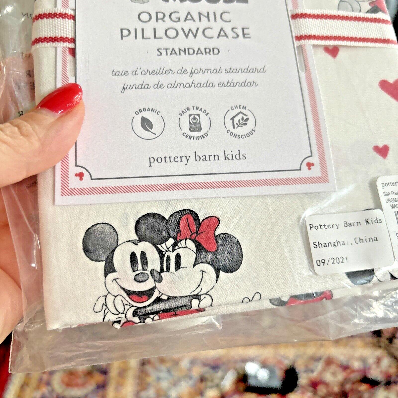 Pottery Barn Mickey Minnie Mouse Floral Disney Monique holiday Kid Gift SET 2 r