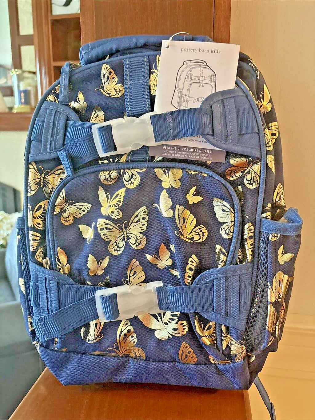School Pottery barn Kids Disney travel BACKPACK glitter bag Princess girl ??  n