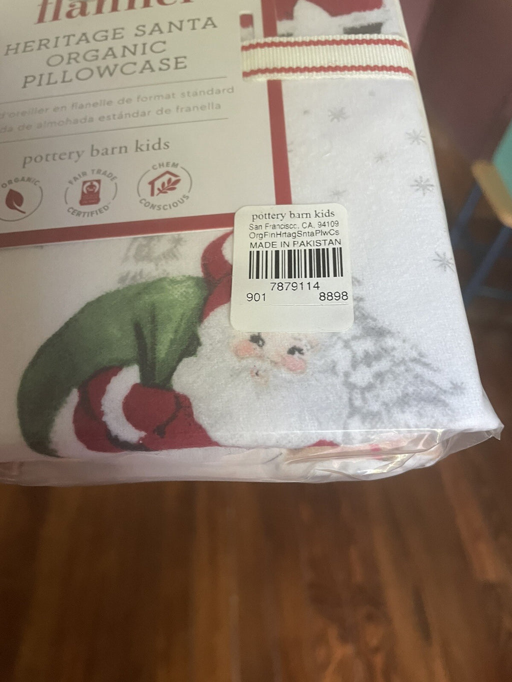 Pottery Barn holiday Heritage Christmas Rudolph Disney kid Santa Pillowcase '