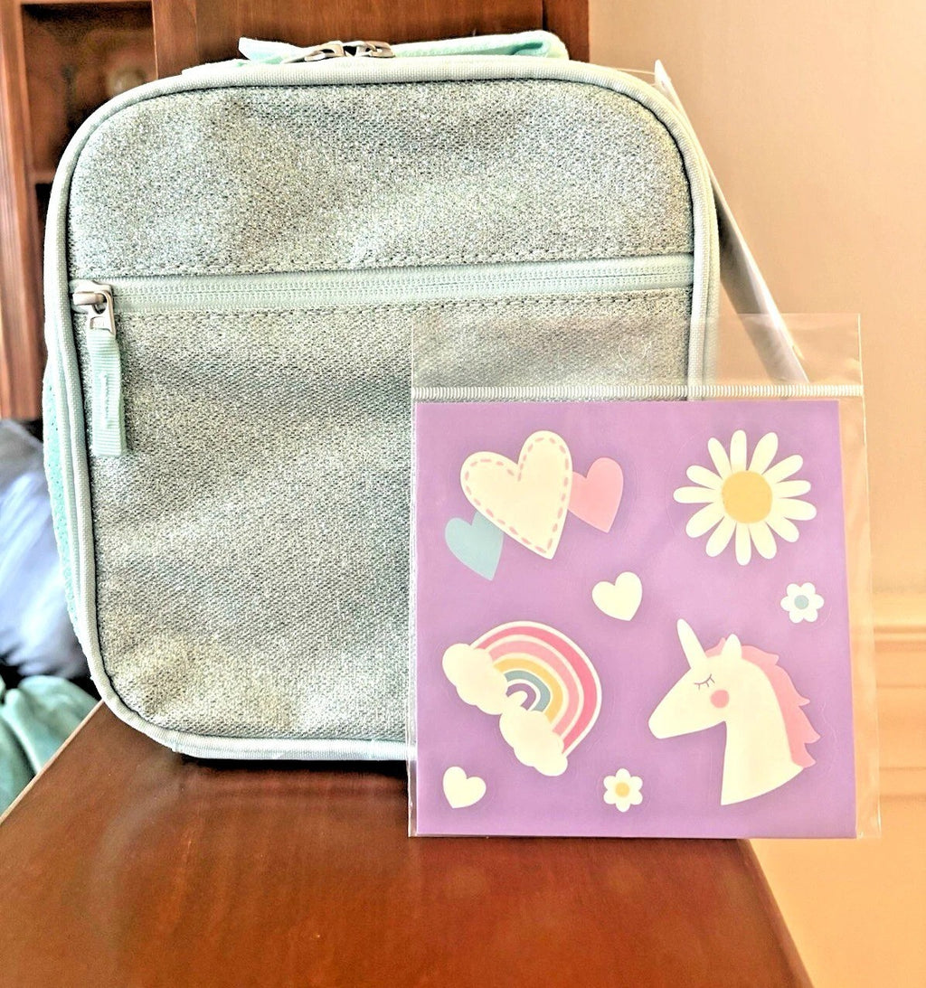 Pottery barn kids School Disney Glitter LUNCH BOX Bag Barbie Frozen Travel .