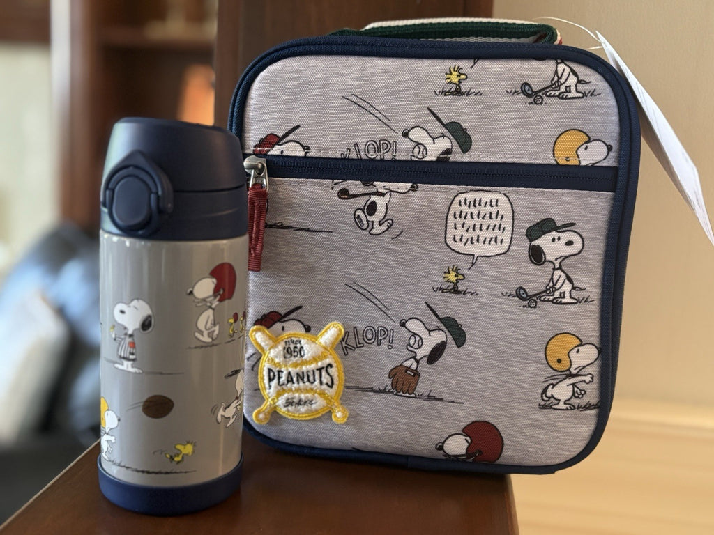 Pottery barn school LUNCH WATER Disney SNOOPY Sport travel birthday gift boy set