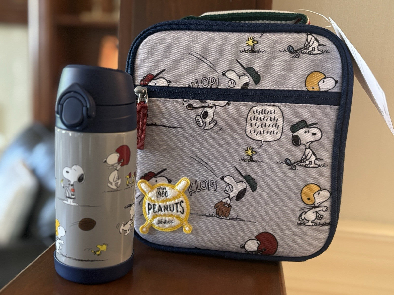 Pottery barn school LUNCH WATER Disney SNOOPY Sport travel birthday gift boy set