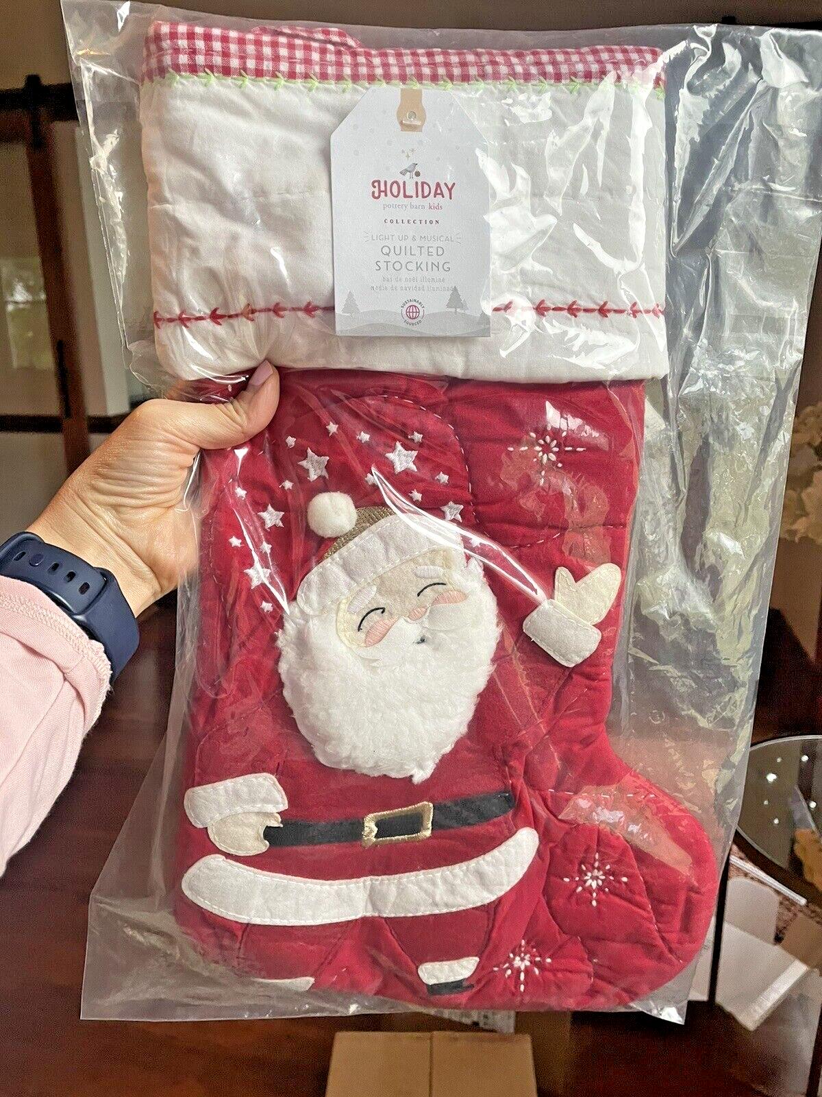 Pottery Barn Disney Holiday Christmas stocking LIGHTS MUSIC Holiday kid gift 1