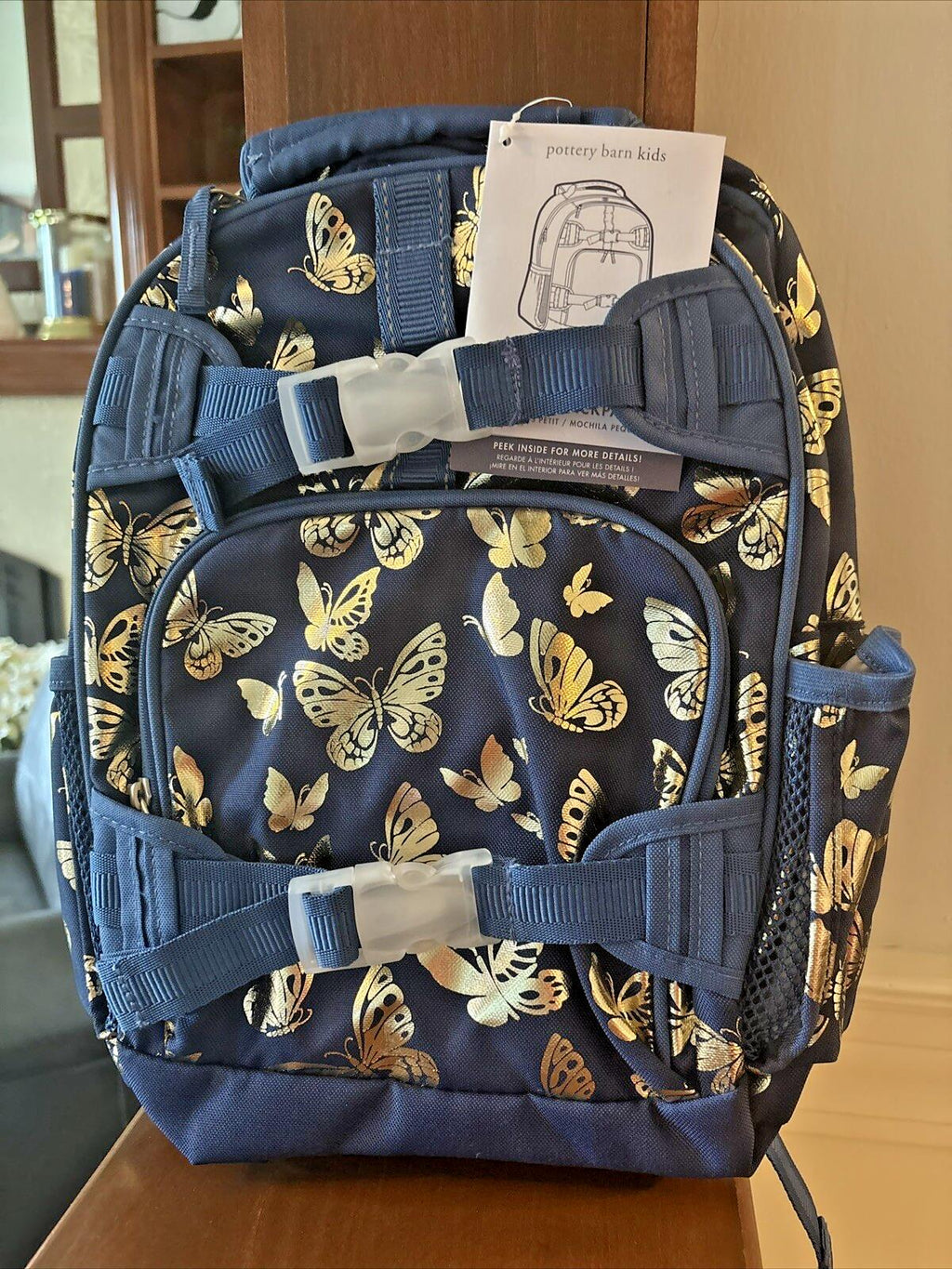 School Pottery barn Kids Disney travel BACKPACK glitter bag Princess girl ??  n