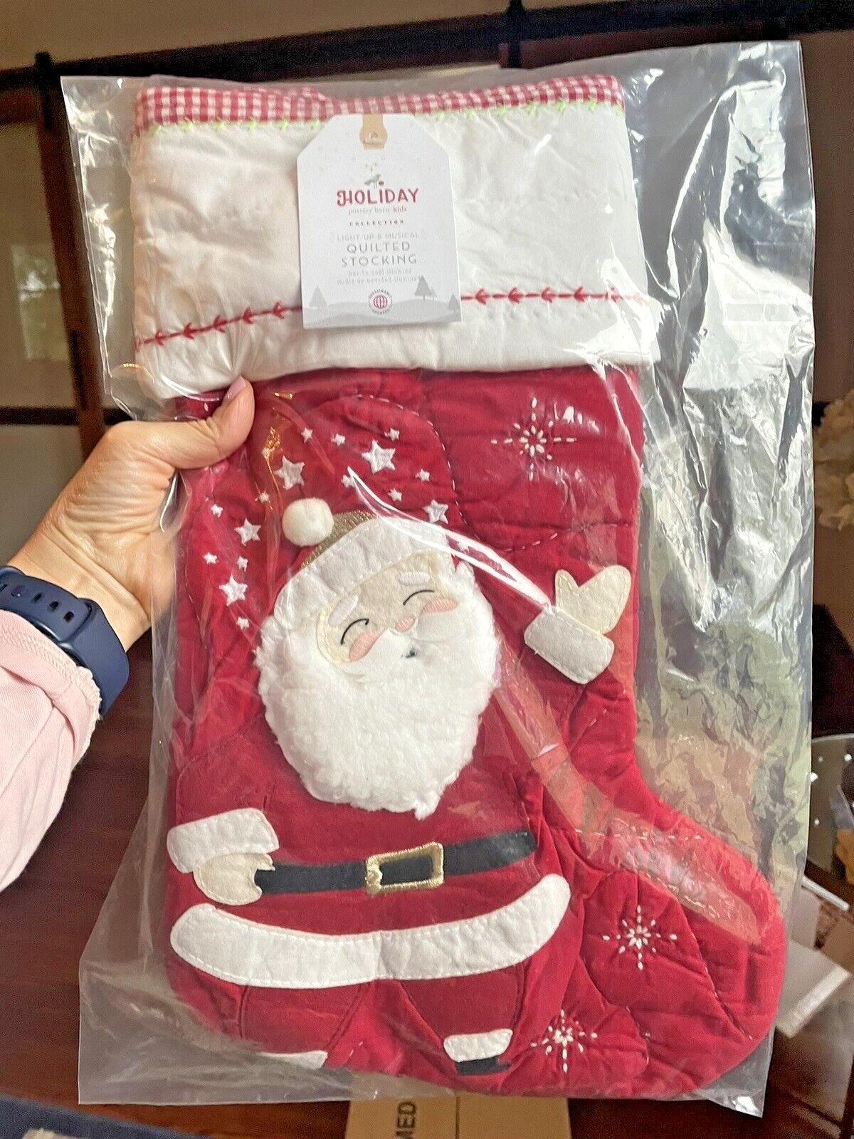 Pottery Barn Disney Holiday Christmas stocking LIGHTS MUSIC Holiday kid gift 1