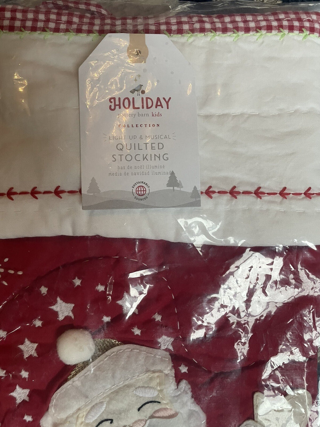 Pottery Barn Disney Holiday Christmas stocking LIGHTS MUSIC Holiday kid gift 1