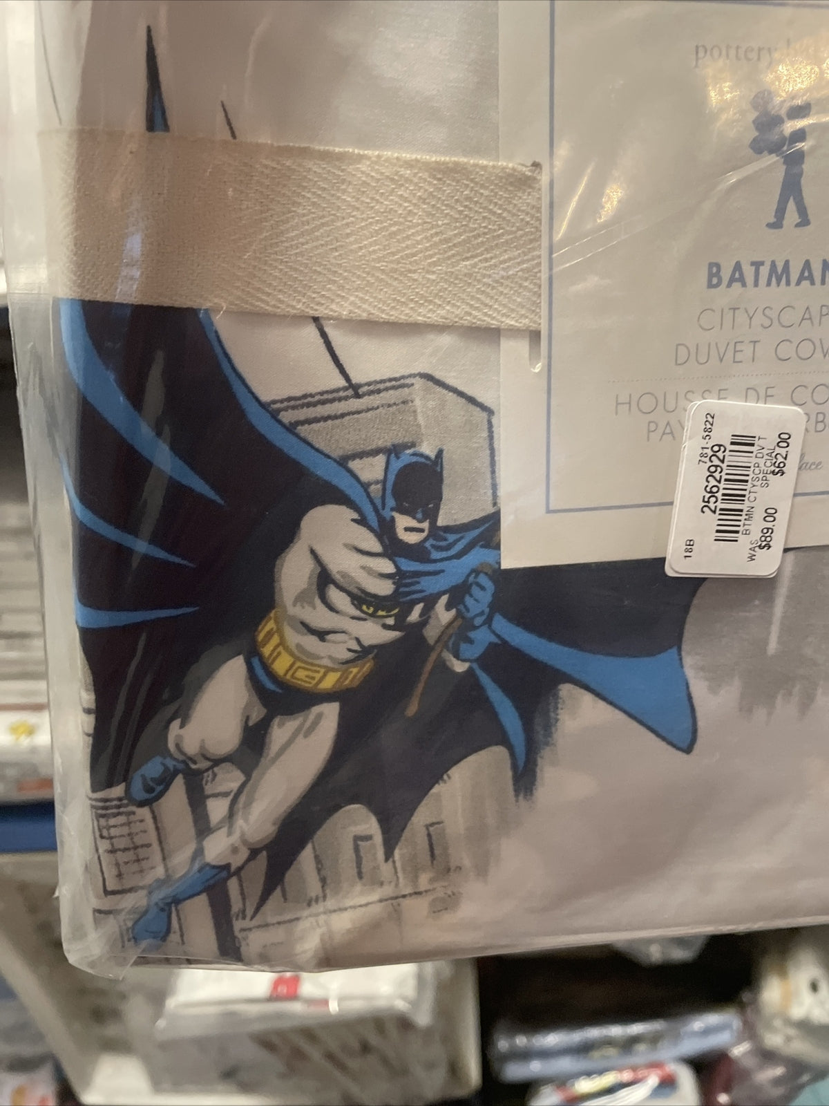 Disney Pottery barn Batman Flash hero DUVET Pillowcase Superman birthday party [