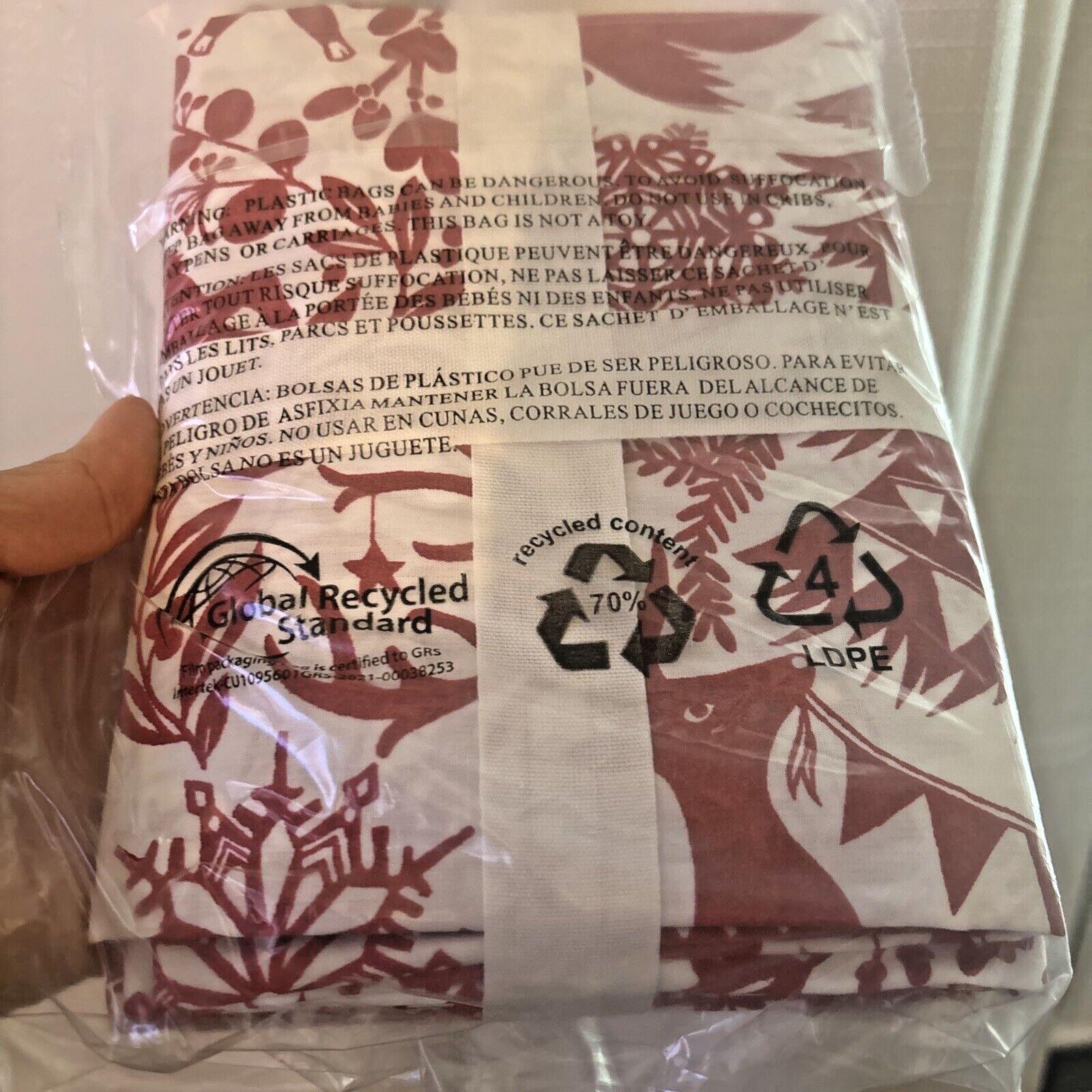 Pottery barn holiday Christmas deer red art vintage party gift Pillowcase y