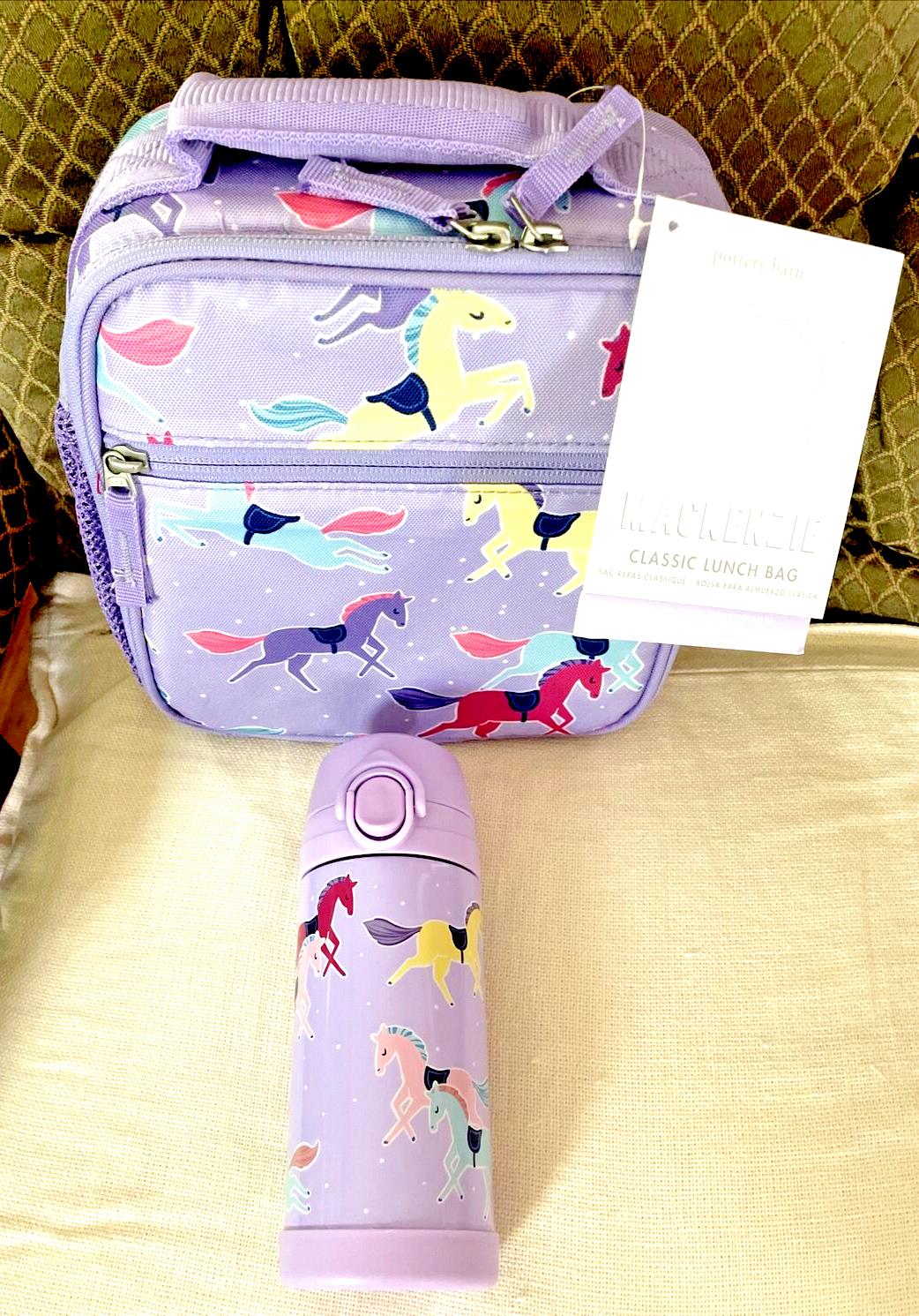 School Pottery Barn Disney Lunch Box Travel Bag +WATER unicorn girl gift ?? .
