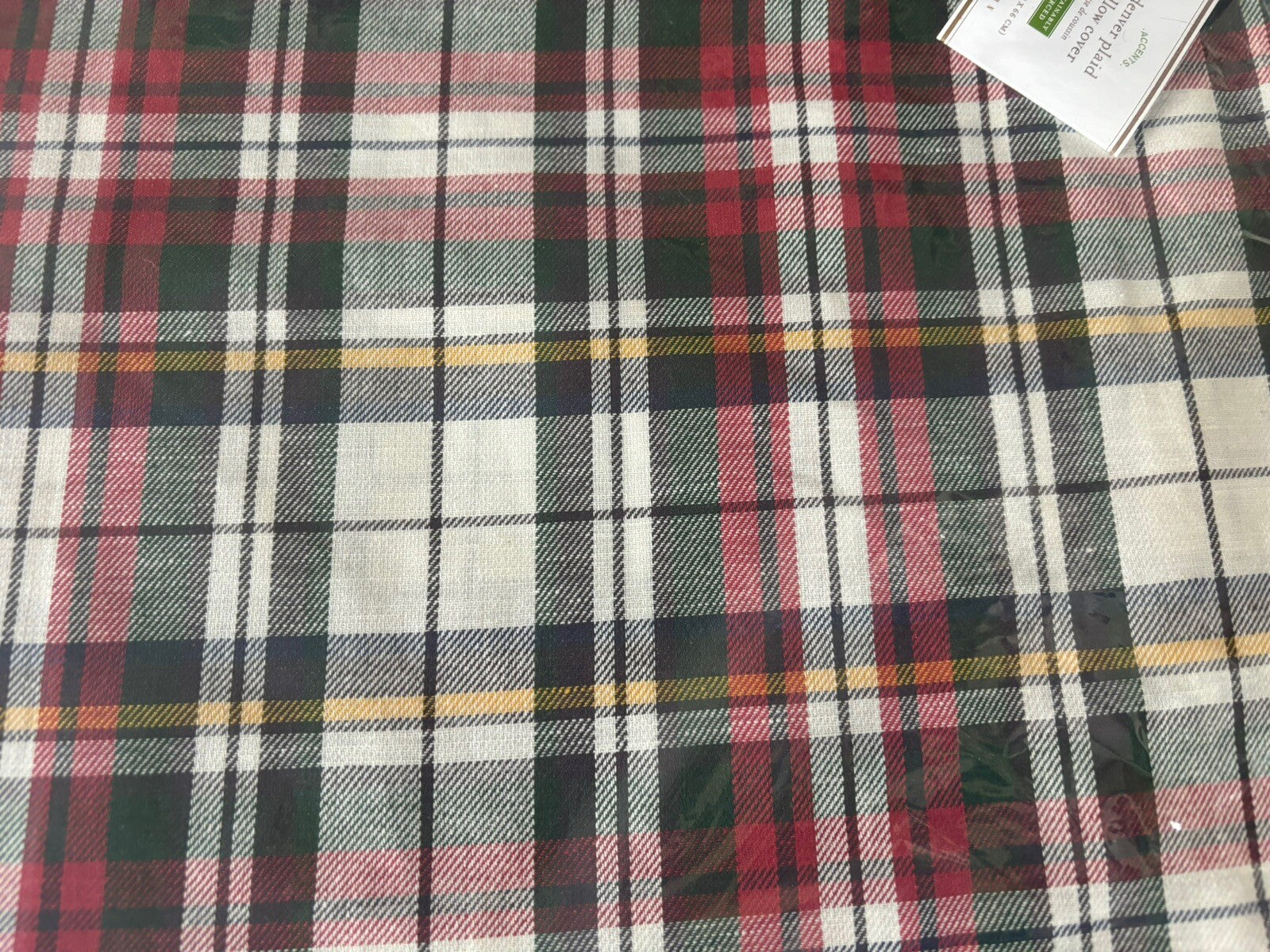 Pottery Barn Disney Plaid Pillow cover Sham Holiday Christmas party gift '