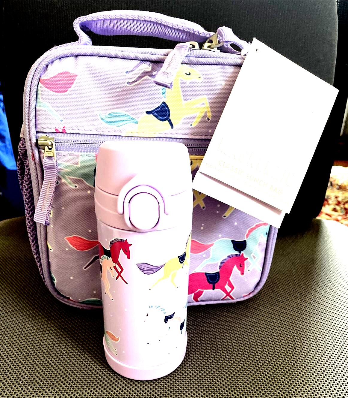 School Pottery Barn Disney Lunch Box Travel Bag +WATER unicorn girl gift ?? .