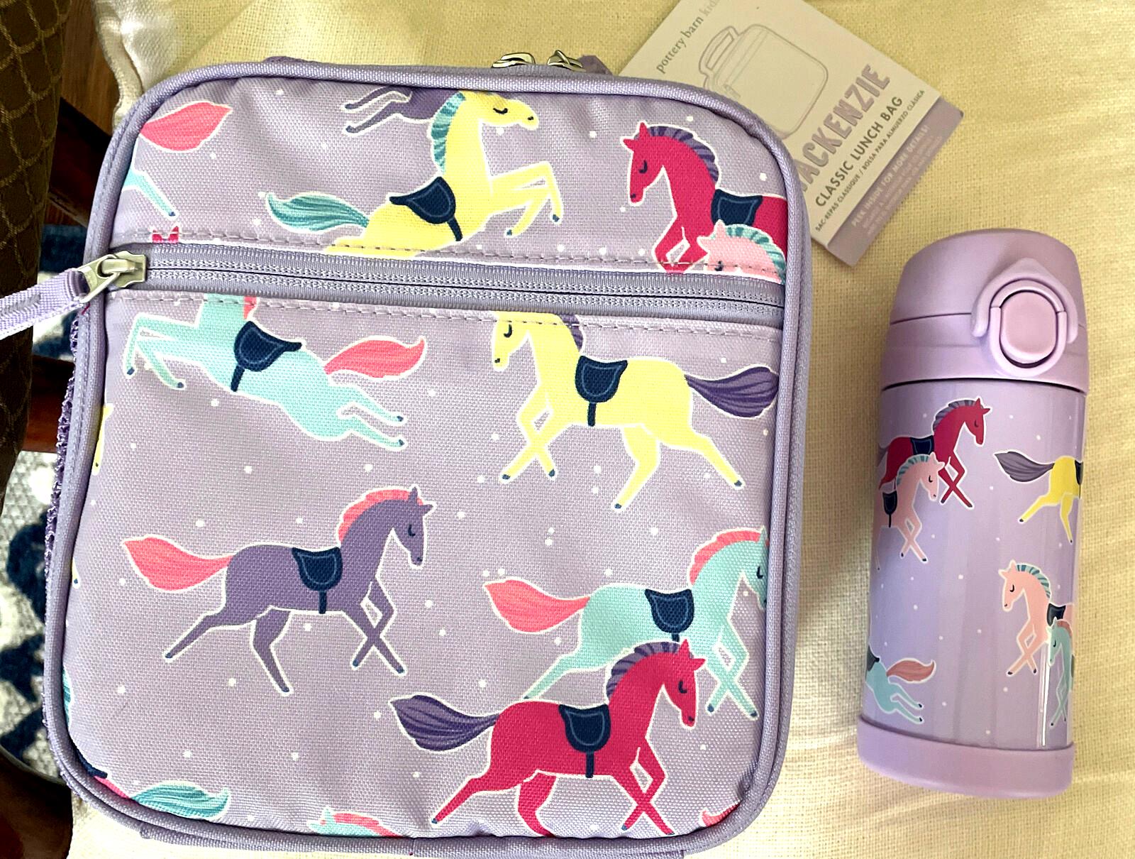 School Pottery Barn Disney Lunch Box Travel Bag +WATER unicorn girl gift ?? .