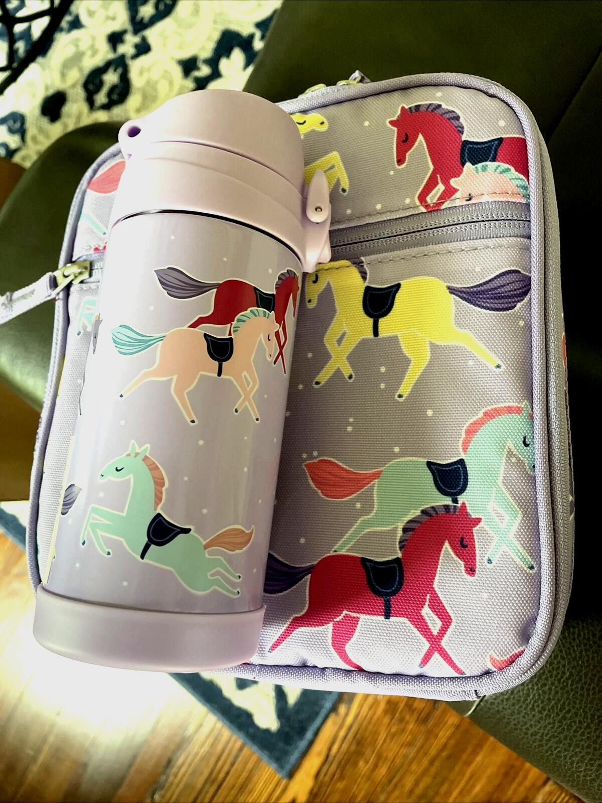 School Pottery Barn Disney Lunch Box Travel Bag +WATER unicorn girl gift ?? .