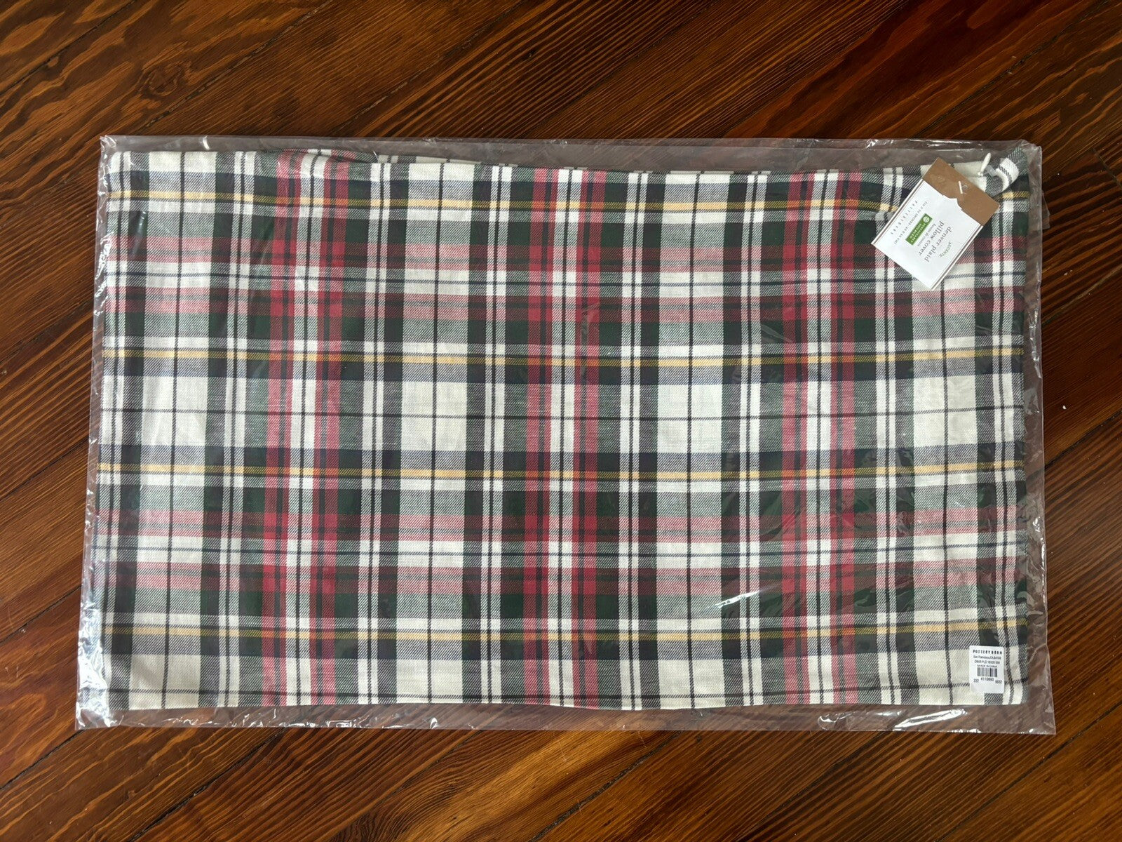 Pottery Barn Disney Plaid Pillow cover Sham Holiday Christmas party gift '