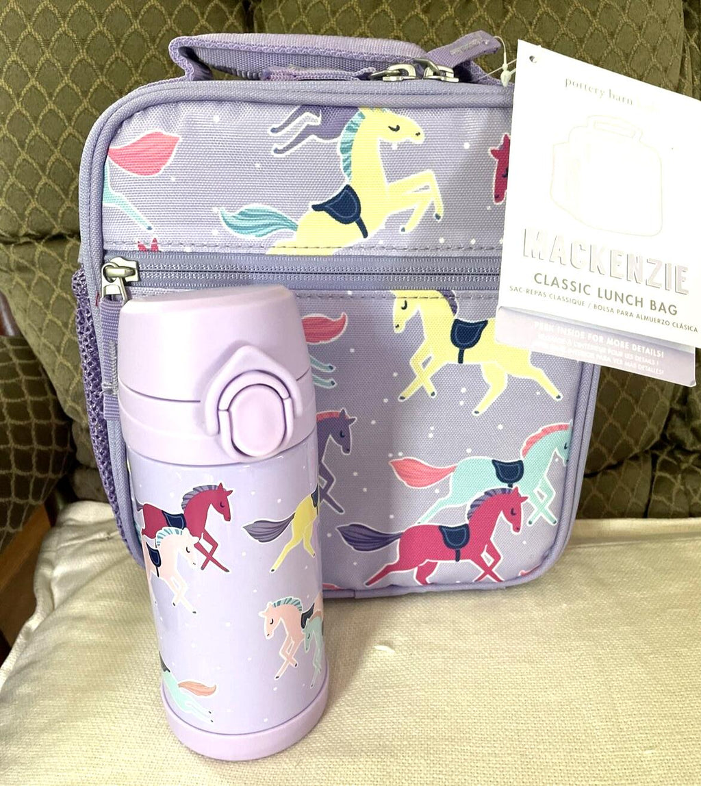 School Pottery Barn Disney Lunch Box Travel Bag +WATER unicorn girl gift ?? .