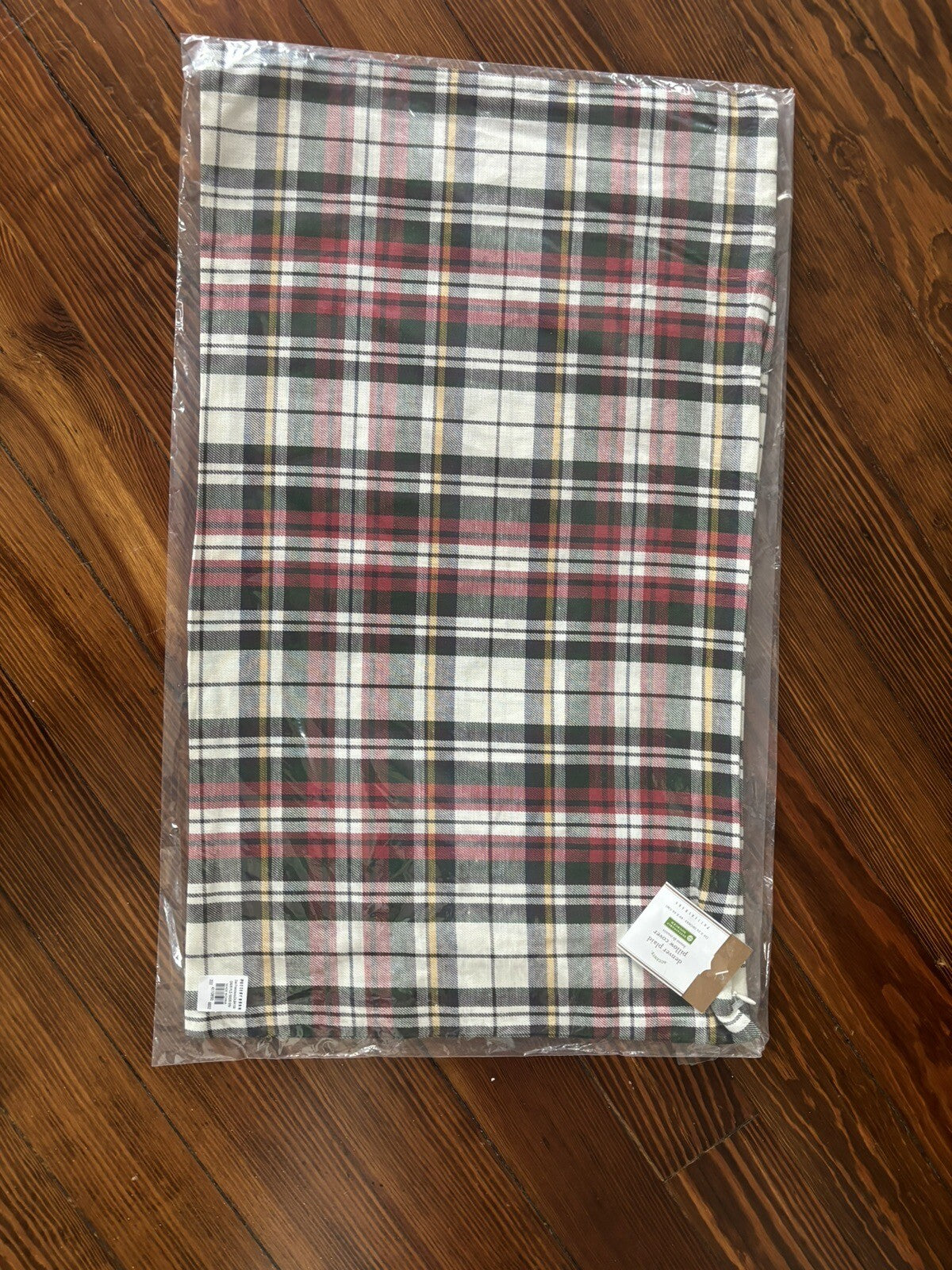 Pottery Barn Disney Plaid Pillow cover Sham Holiday Christmas party gift '