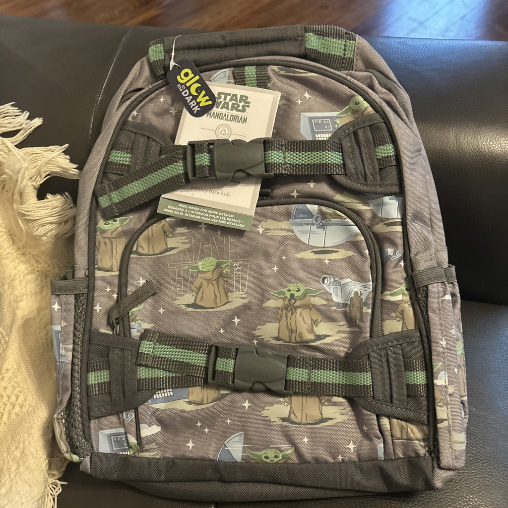 School Disney Pottery barn STAR WARS Space BACKPACK Mandalorian Solo Grogu Set n