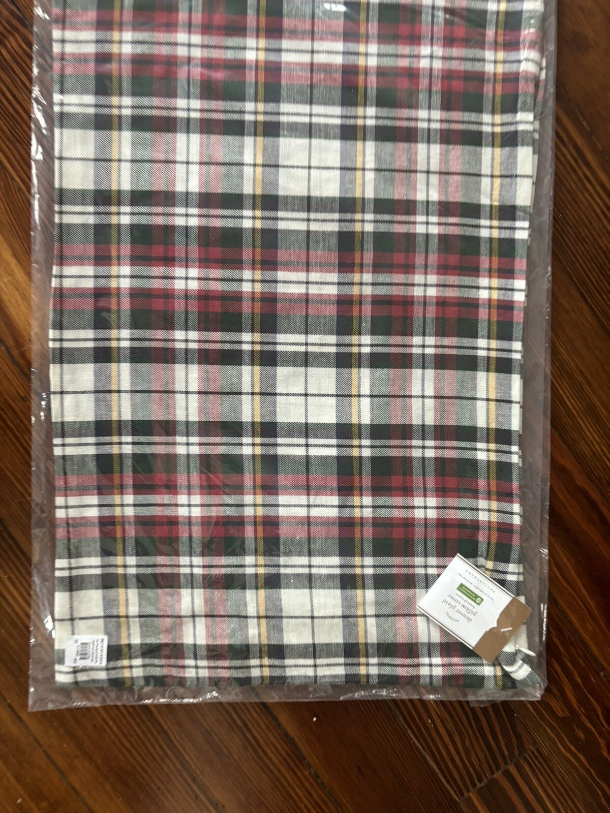 Pottery Barn Disney Plaid Pillow cover Sham Holiday Christmas party gift '