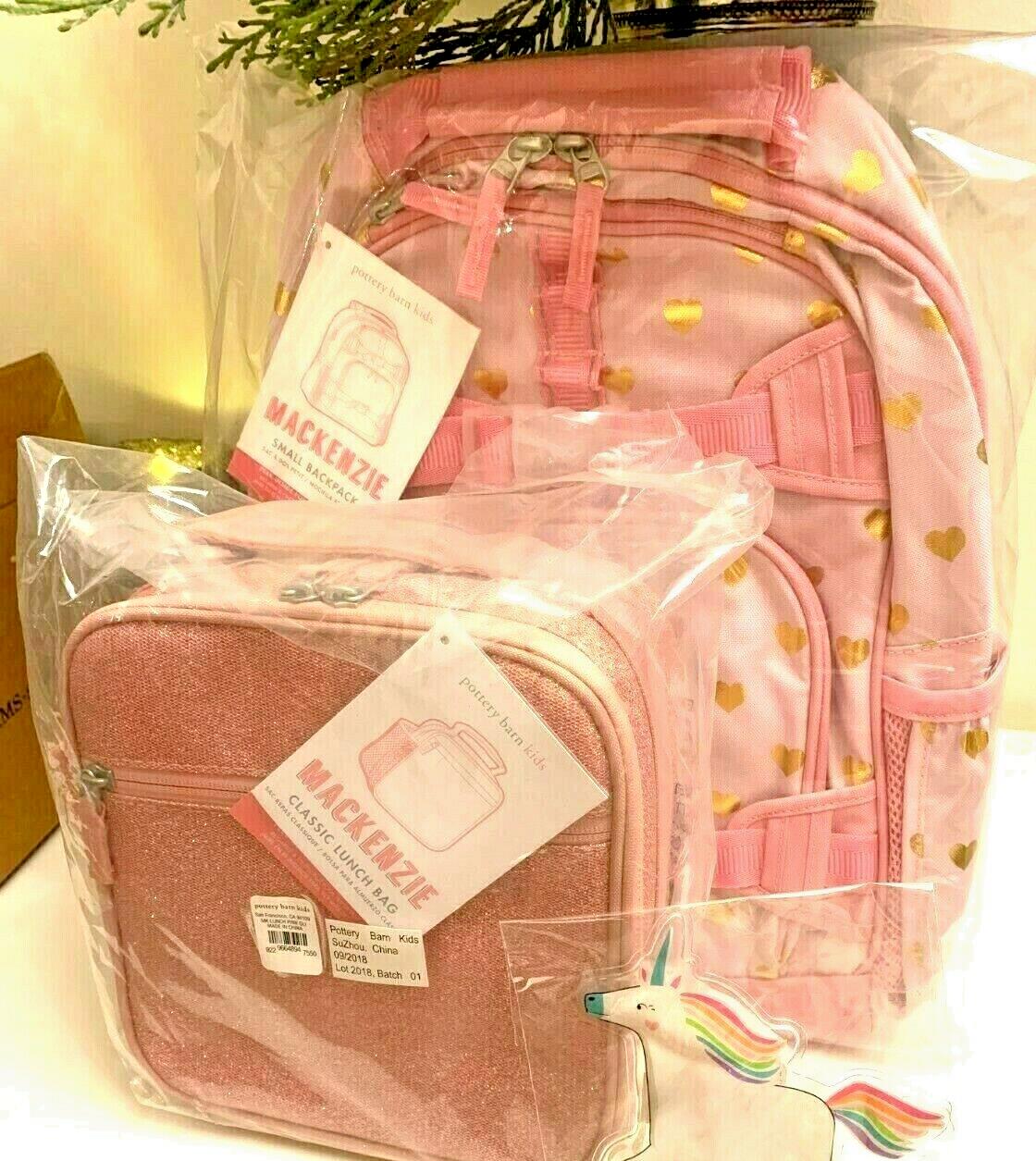 Pottery Barn school Disney travel Glitter bag BACKPACK Lunch Box princess girl .