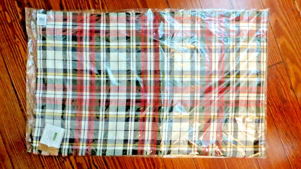 Pottery Barn Disney Plaid Pillow cover Sham Holiday Christmas party gift '