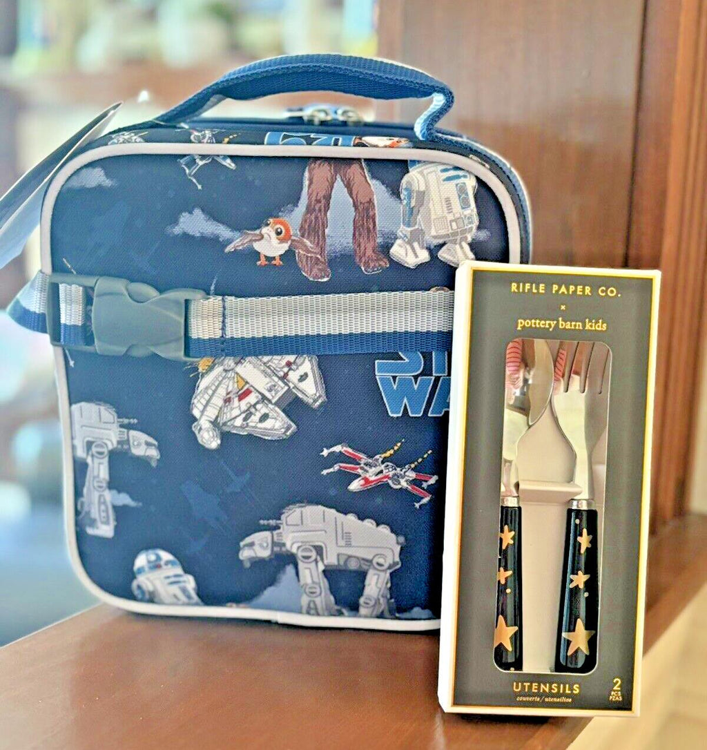 Pottery Barn School disney STAR WARS LUNCH BOX BAG Solo jedi space grogu boy -