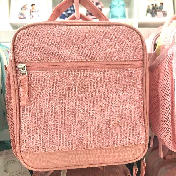 Pottery Barn school Disney travel Glitter bag BACKPACK Lunch Box princess girl .