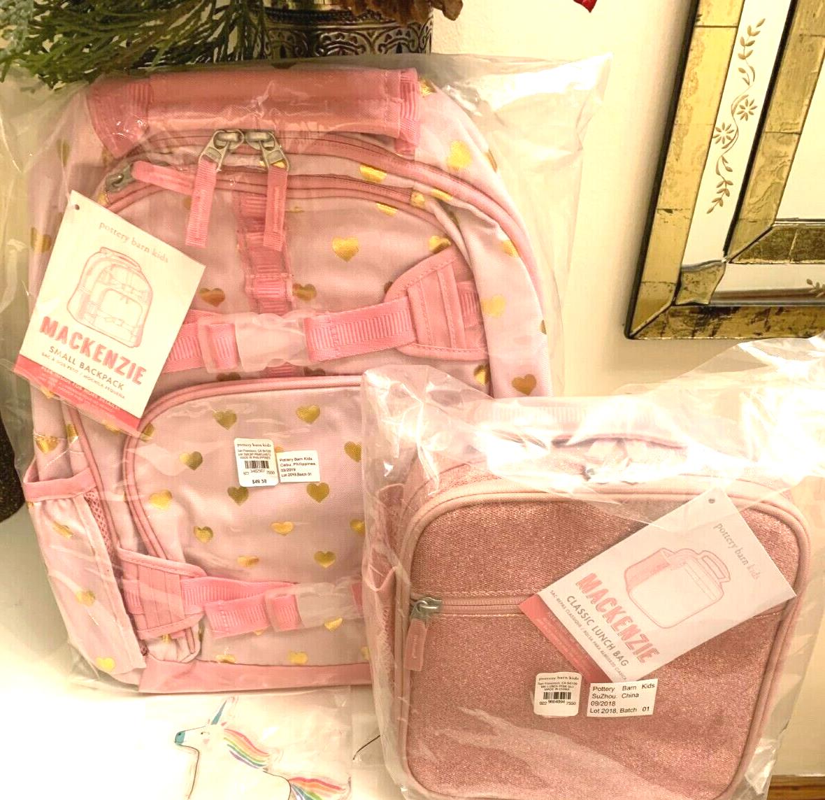 Pottery Barn school Disney travel Glitter bag BACKPACK Lunch Box princess girl .