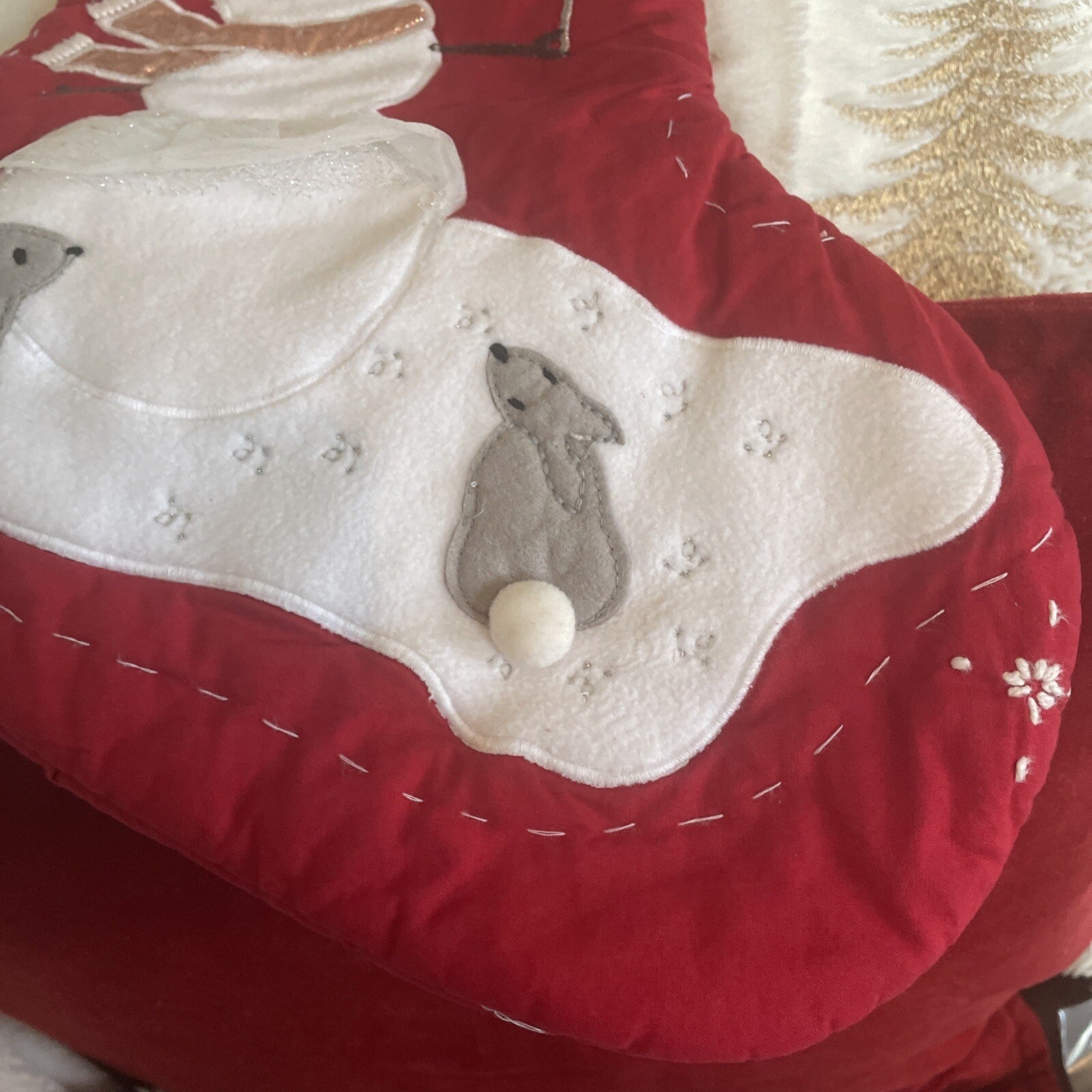 Pottery Barn Holiday Christmas stocking Snowman gift party disney school girl r
