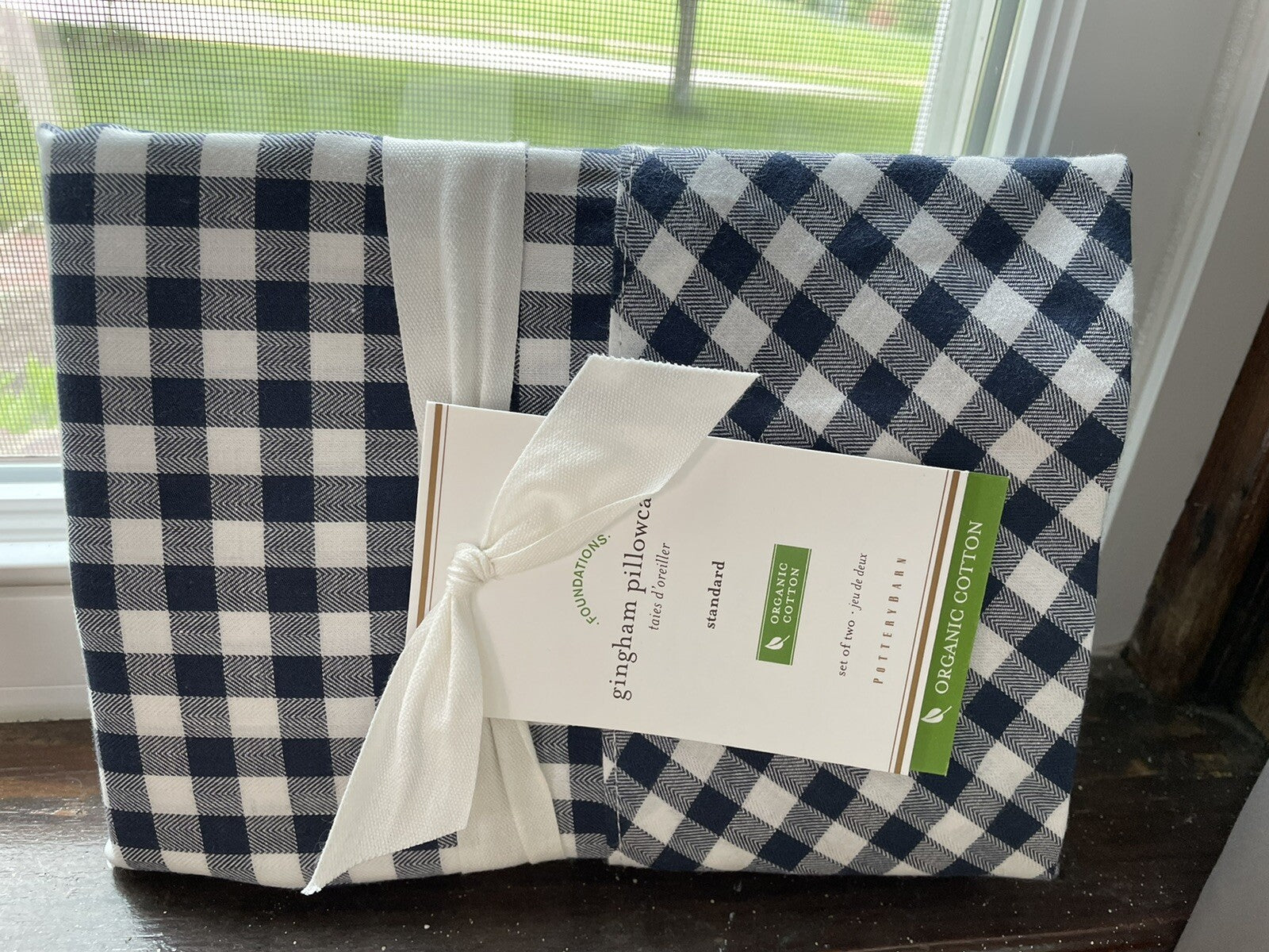 Pottery barn Plaid holiday birthday Party gift gingham Pillowcase bed kid SET 2