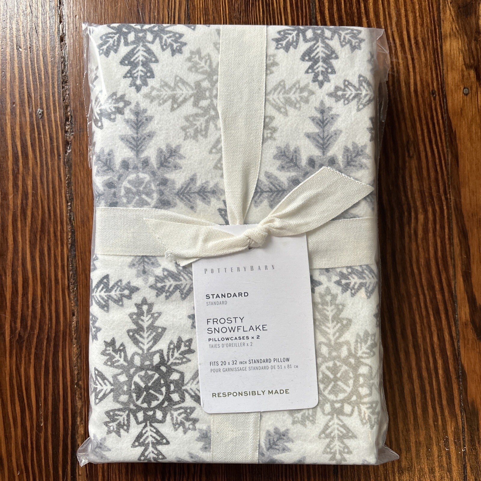 Pottery Barn pillowcase Holiday Christmas Winter Snowflake Disney SET 2 y