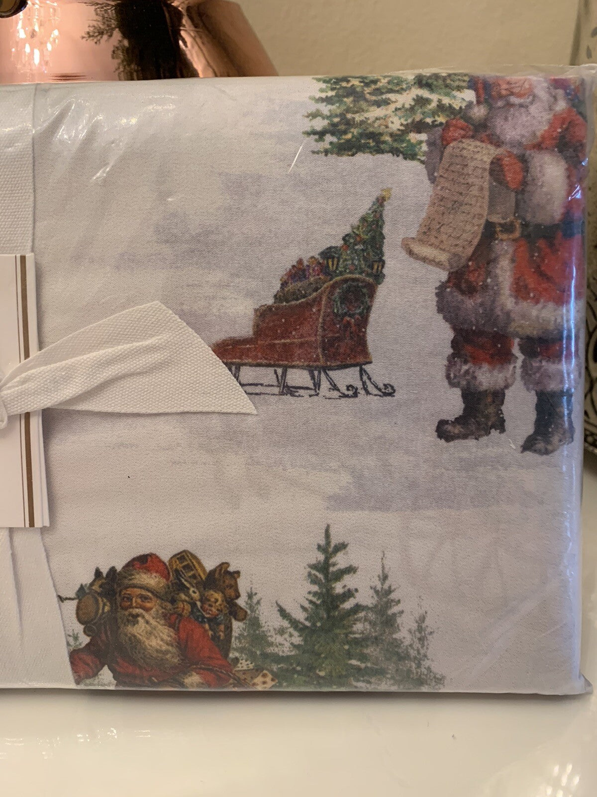 Pottery Barn Holiday Christmas Santa Nostalgic pillowcase Rudolph Kids Set 2 1