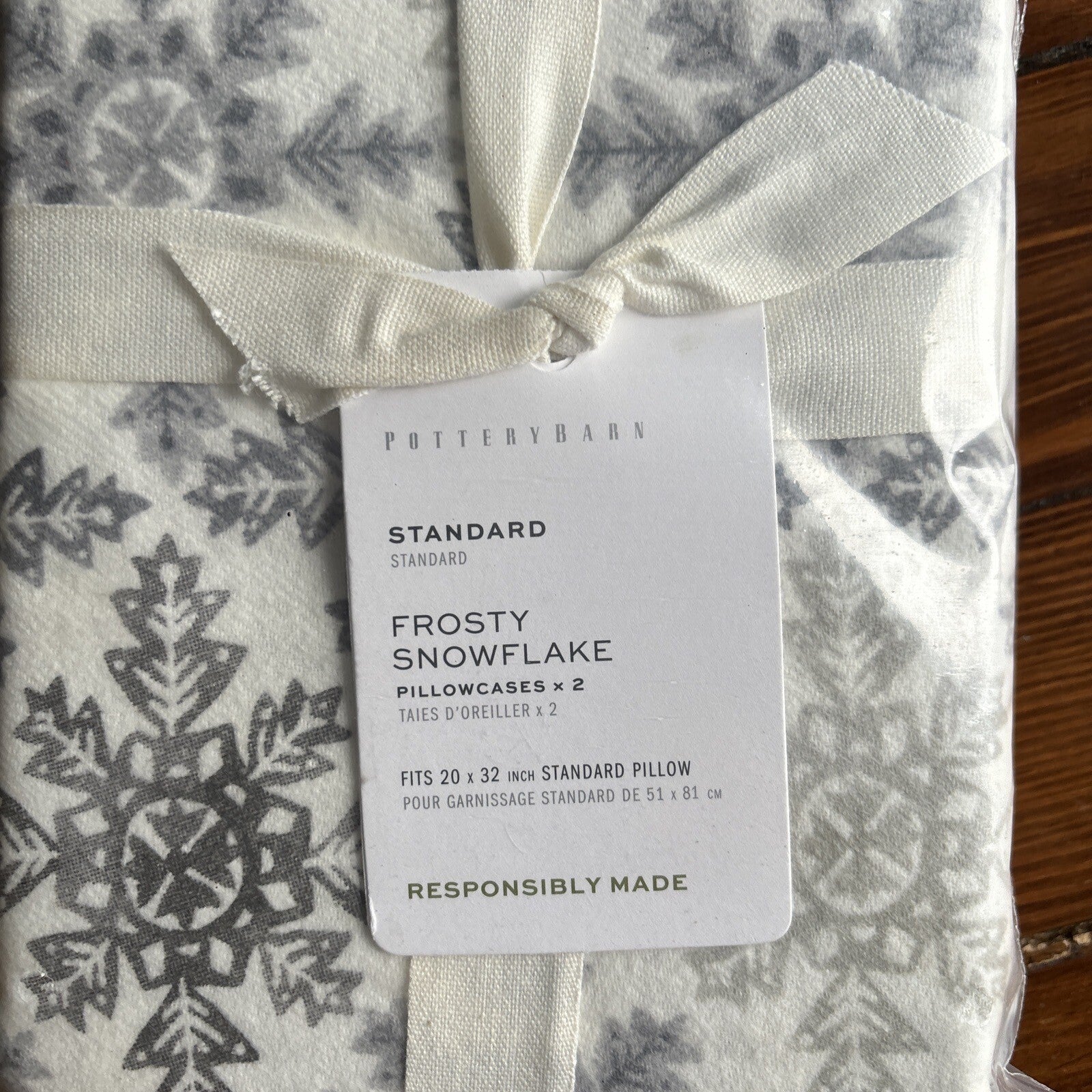 Pottery Barn pillowcase Holiday Christmas Winter Snowflake Disney SET 2 y