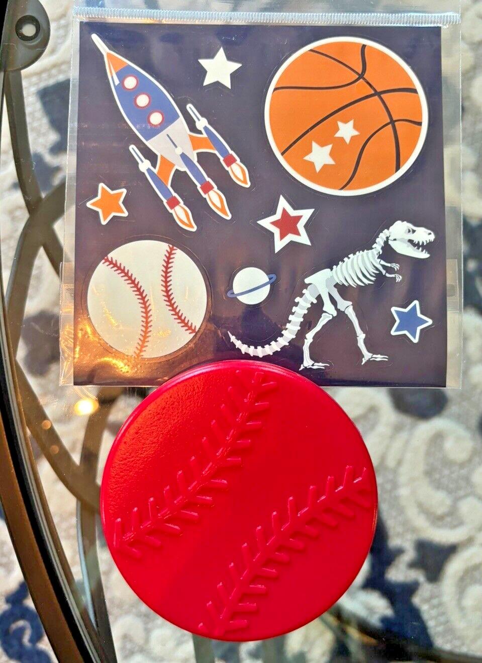 Pottery Barn School Disney Space Baseball Dinosaur ball star Jurassic boy ??  -