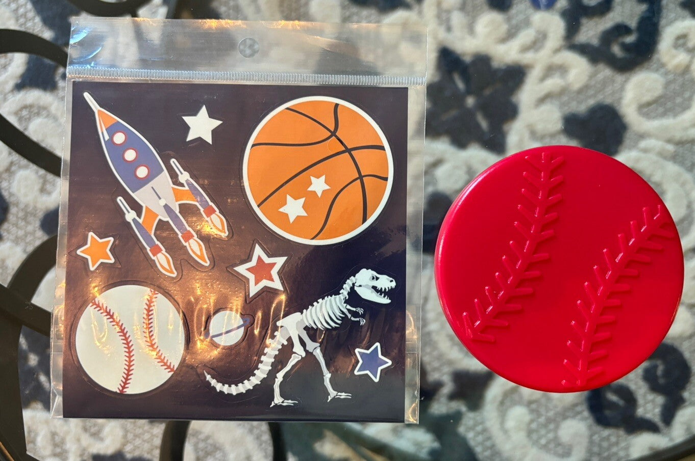 Pottery Barn School Disney Space Baseball Dinosaur ball star Jurassic boy ??  -