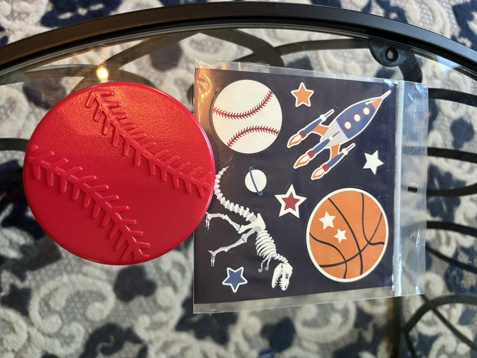 Pottery Barn School Disney Space Baseball Dinosaur ball star Jurassic boy ??  -