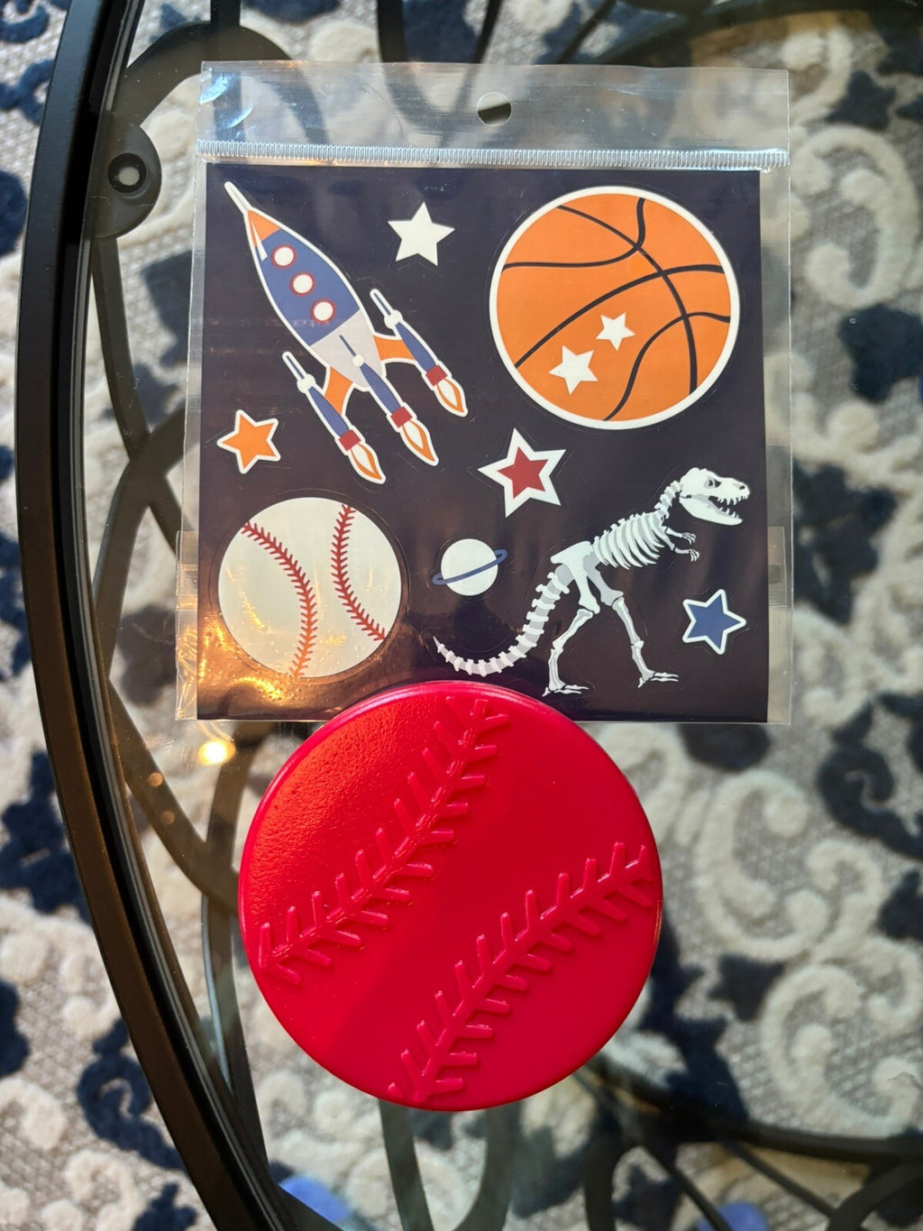 Pottery Barn School Disney Space Baseball Dinosaur ball star Jurassic boy ??  -