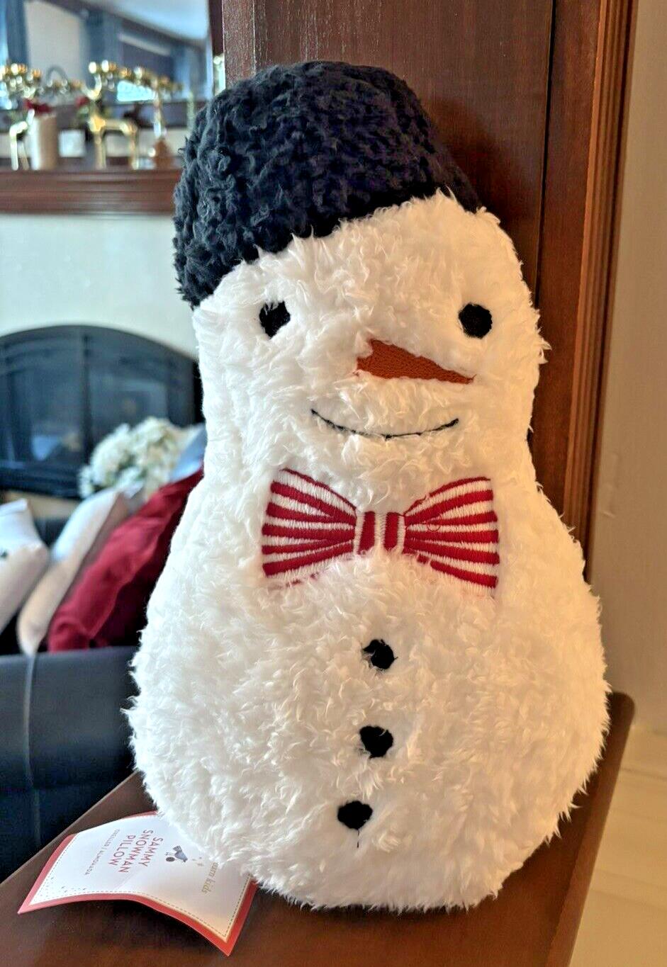 pottery barn Holiday Christmas ?? Snowman frosty pillow Disney kid gift party m