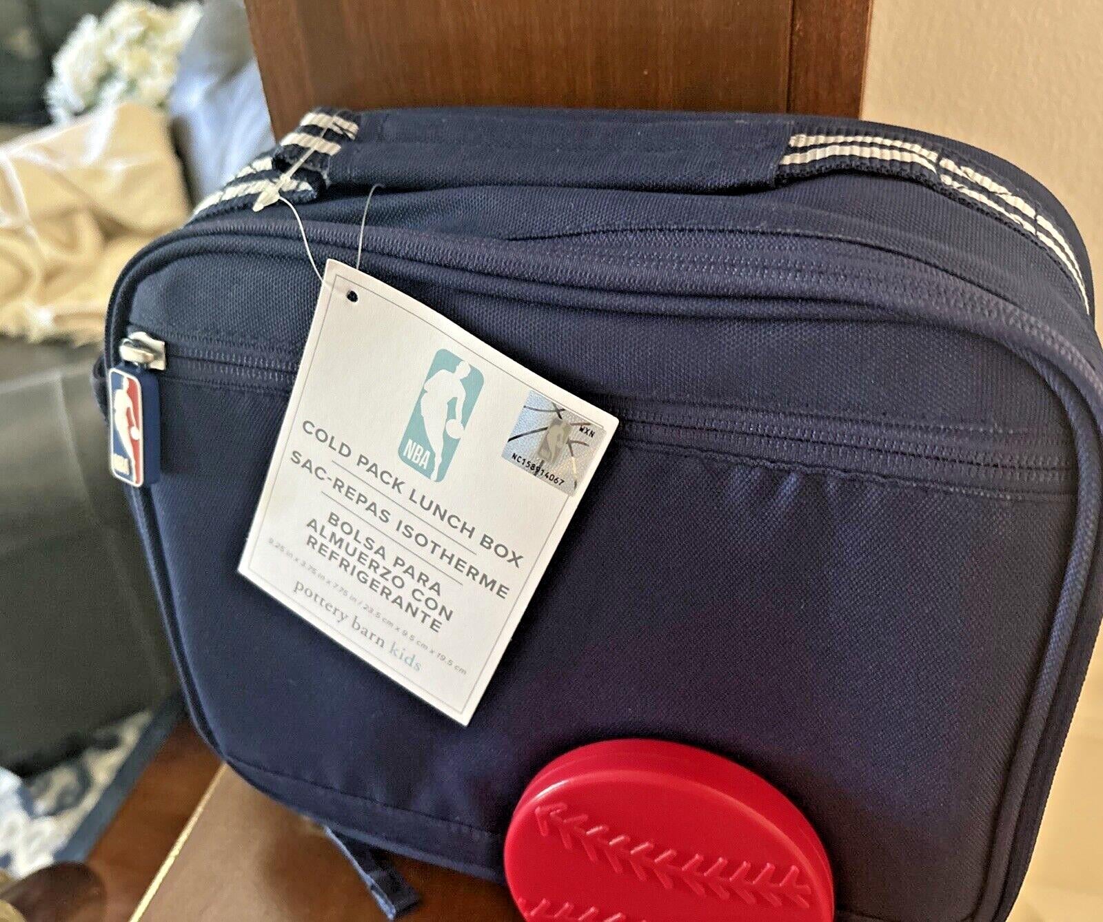 School Pottery Barn NBA BASKETBALL LUNCH BOX Cold Pack Sports Bag HOLIDAY team .