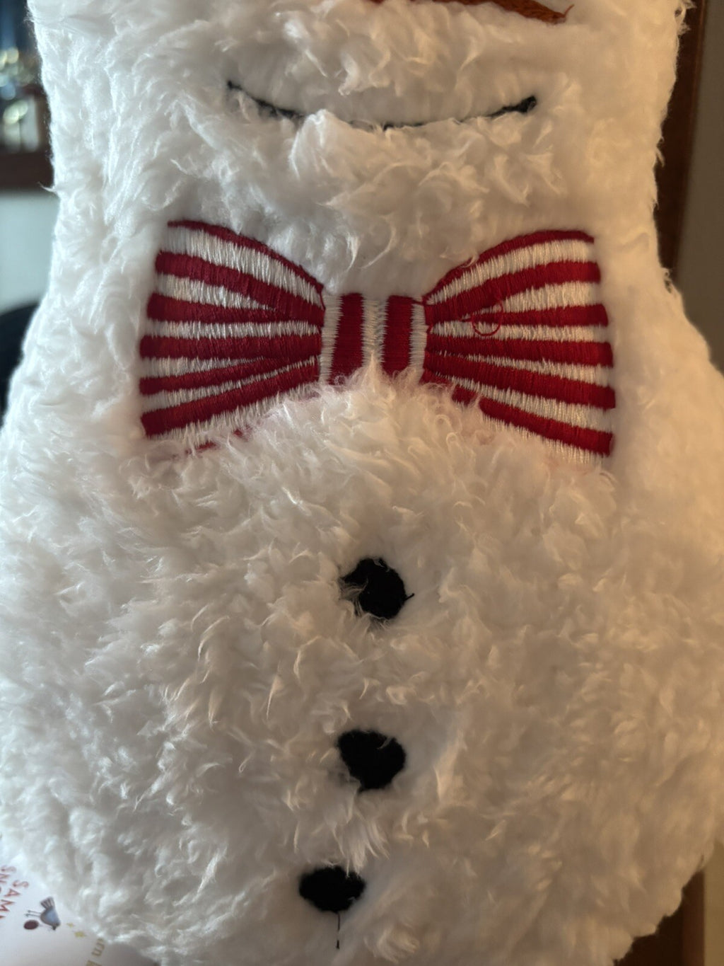 pottery barn Holiday Christmas ?? Snowman frosty pillow Disney kid gift party m
