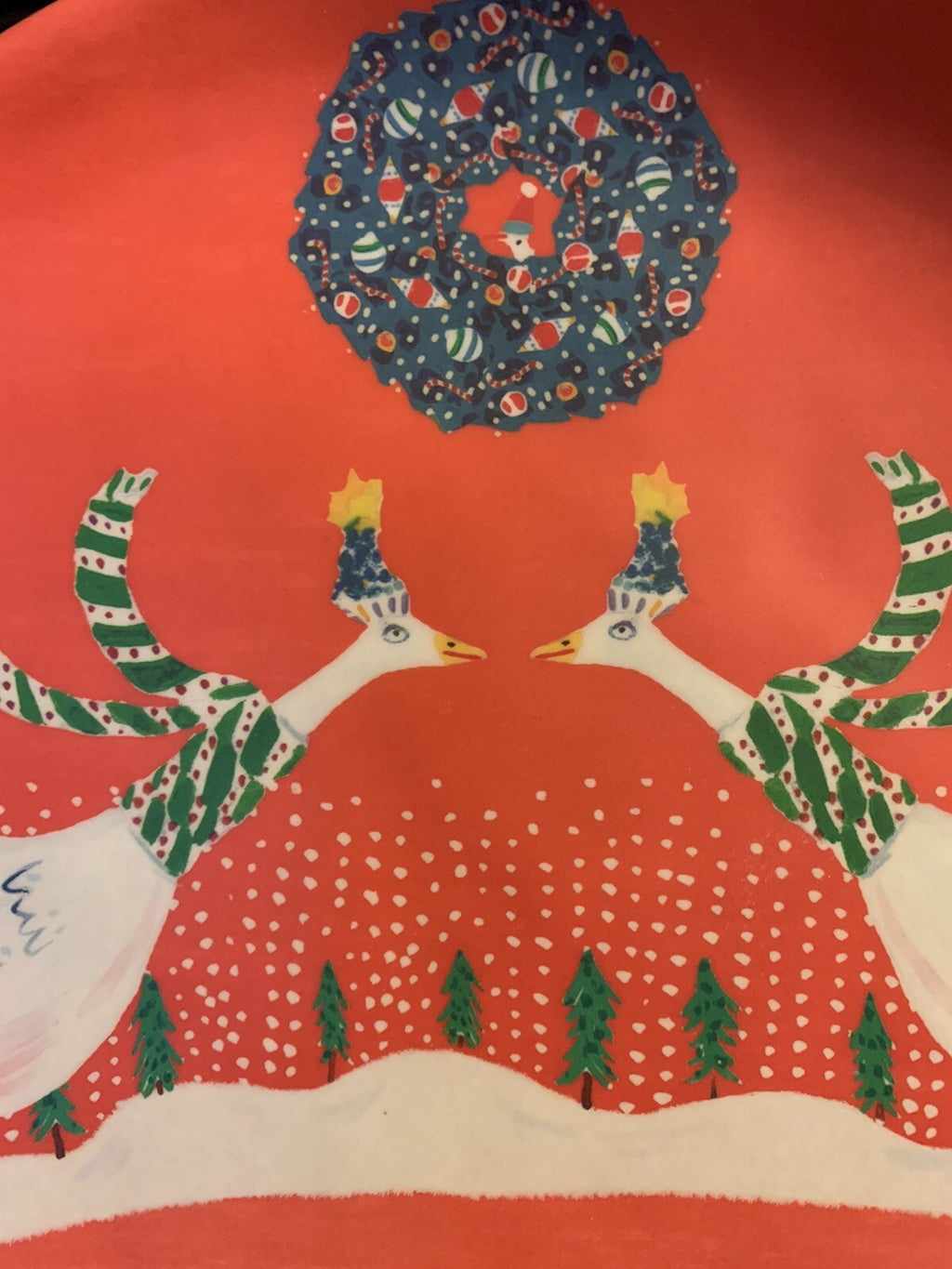 Anthropology Plate Disney holiday Christmas tree party gift SET 2 school kid 1