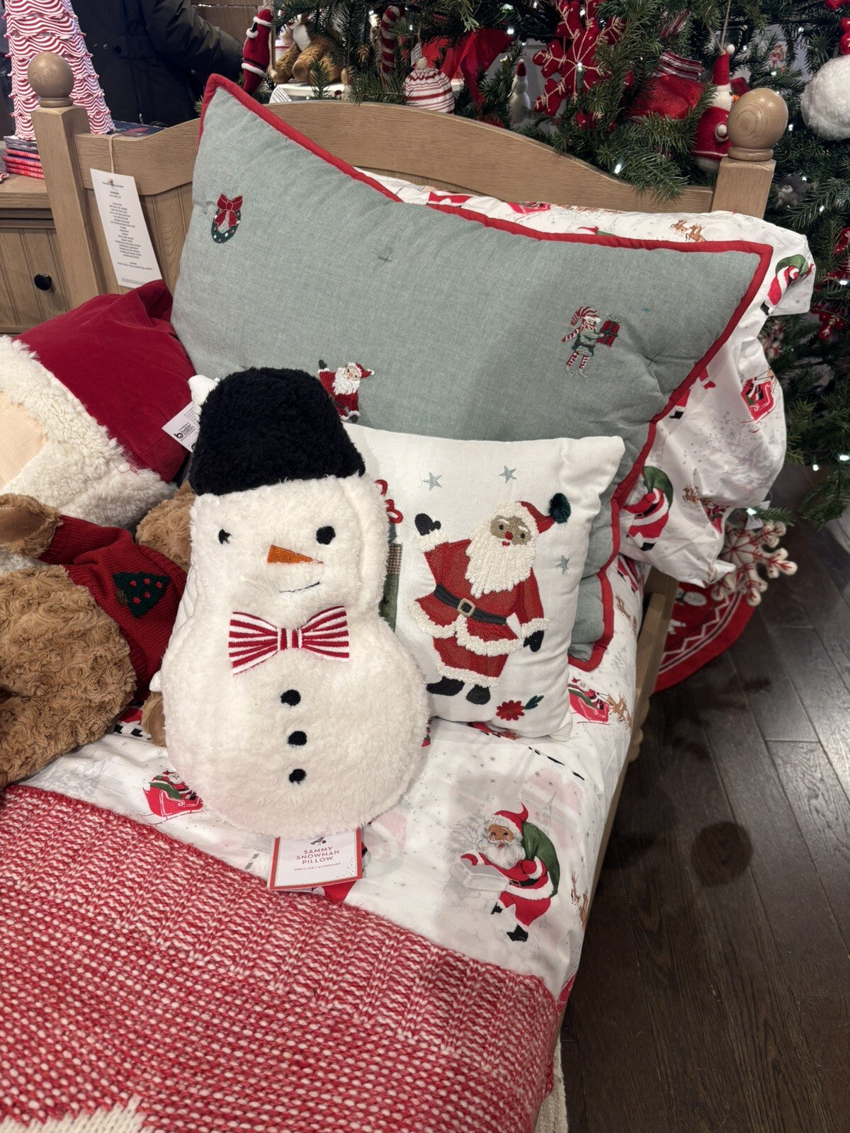 pottery barn Holiday Christmas ?? Snowman frosty pillow Disney kid gift party m